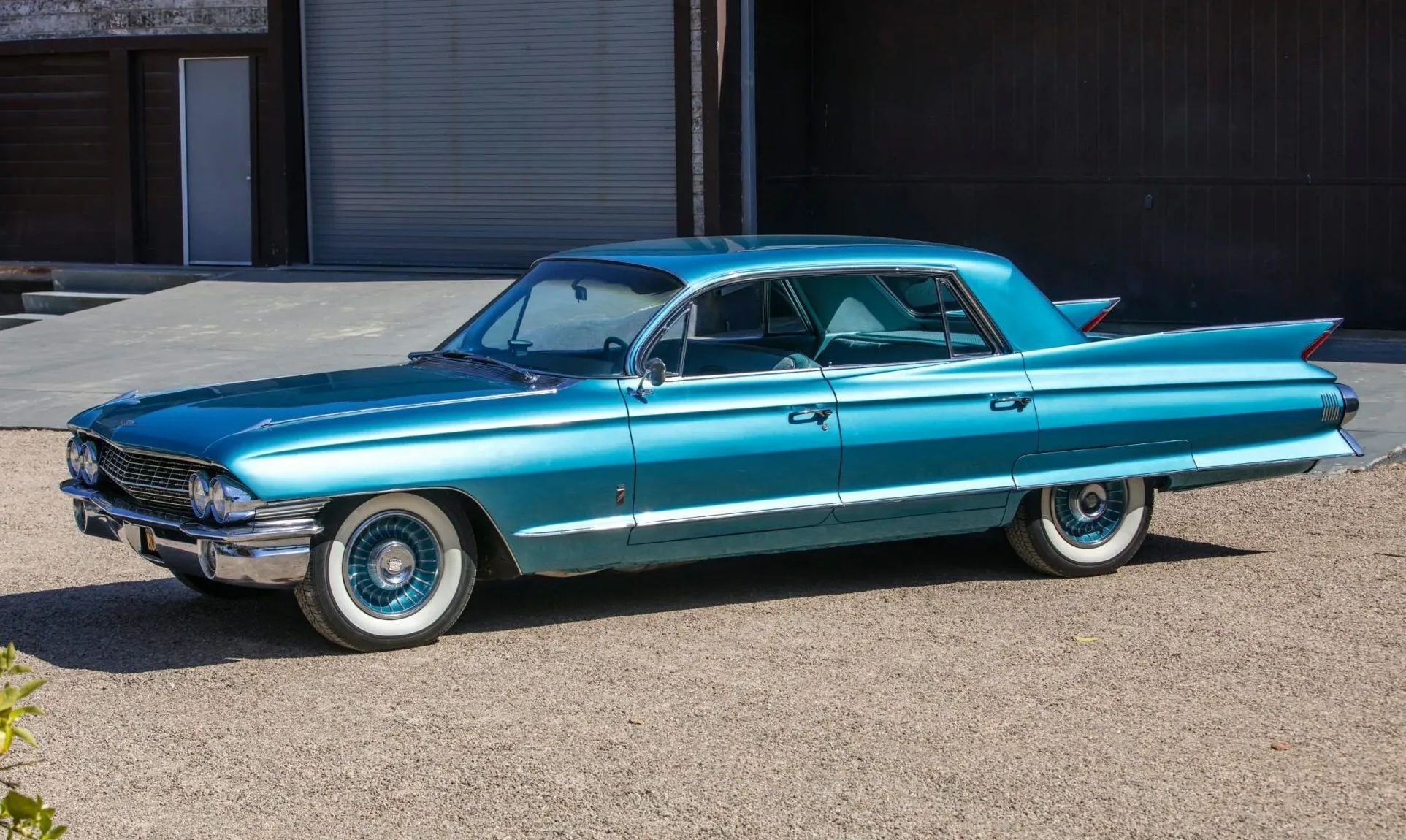 From Flattop To Formal: Cadillac's 1959–1964 Four-Window And Six-Window Four-Door Hardtops 27 High-angle left front 3q view of a 1961 Cadillac Fleetwood four-window four-door hardtop