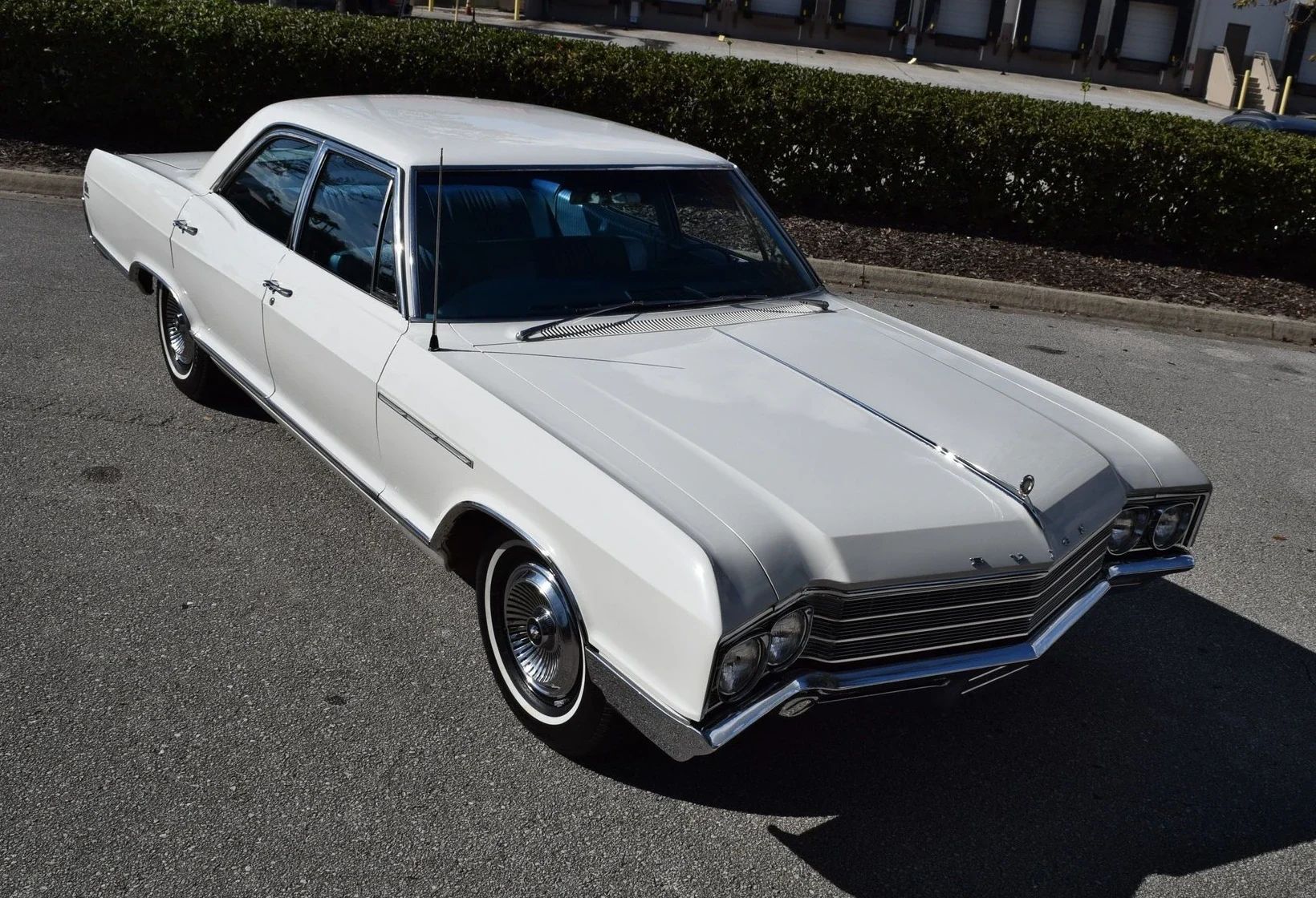 Right angle right front 3q view of a 1966 Buick four-door sedan