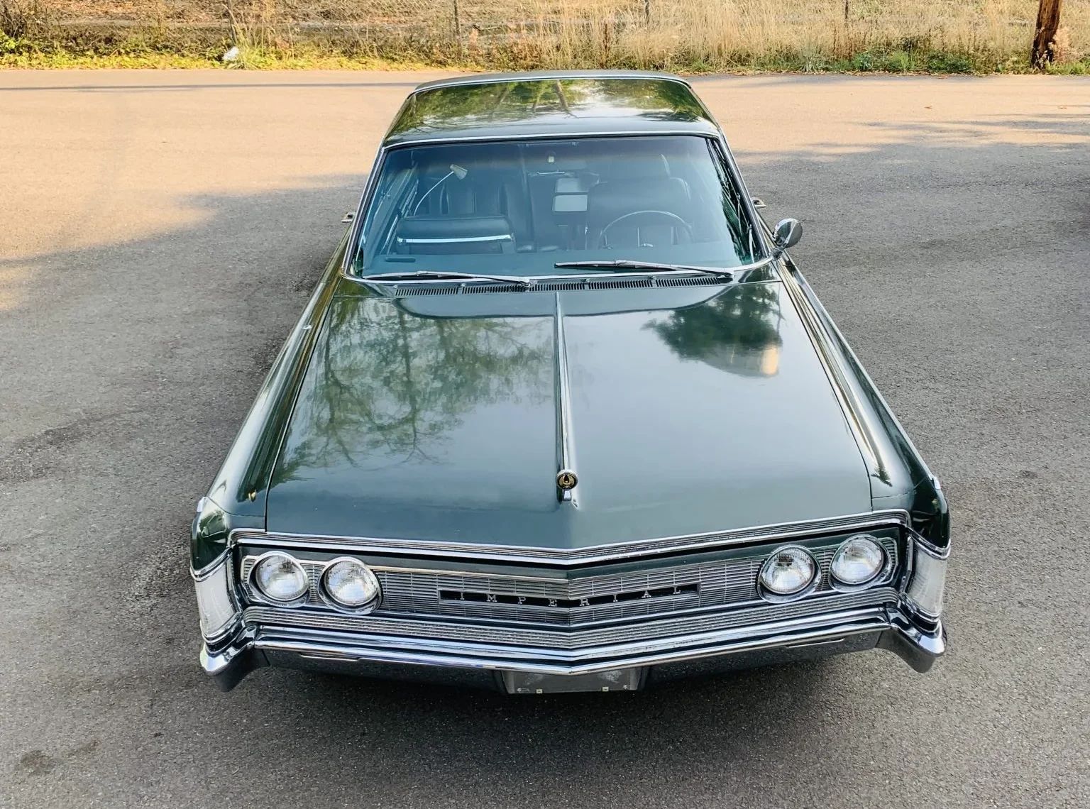 High-angle front view of a 1967 Imperial two-door hardtop