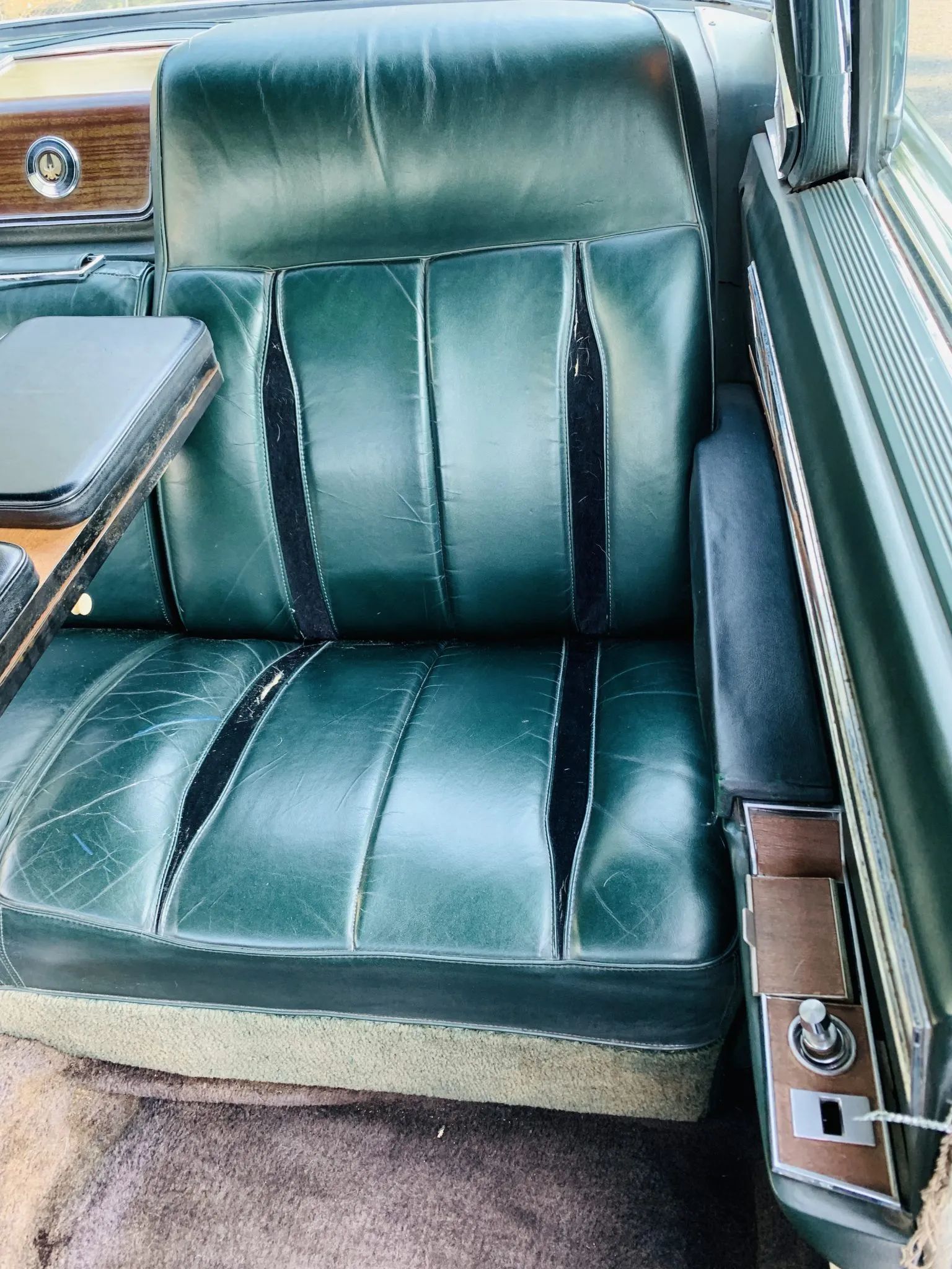 Left rear seat of a 1967 Imperial two-door hardtop