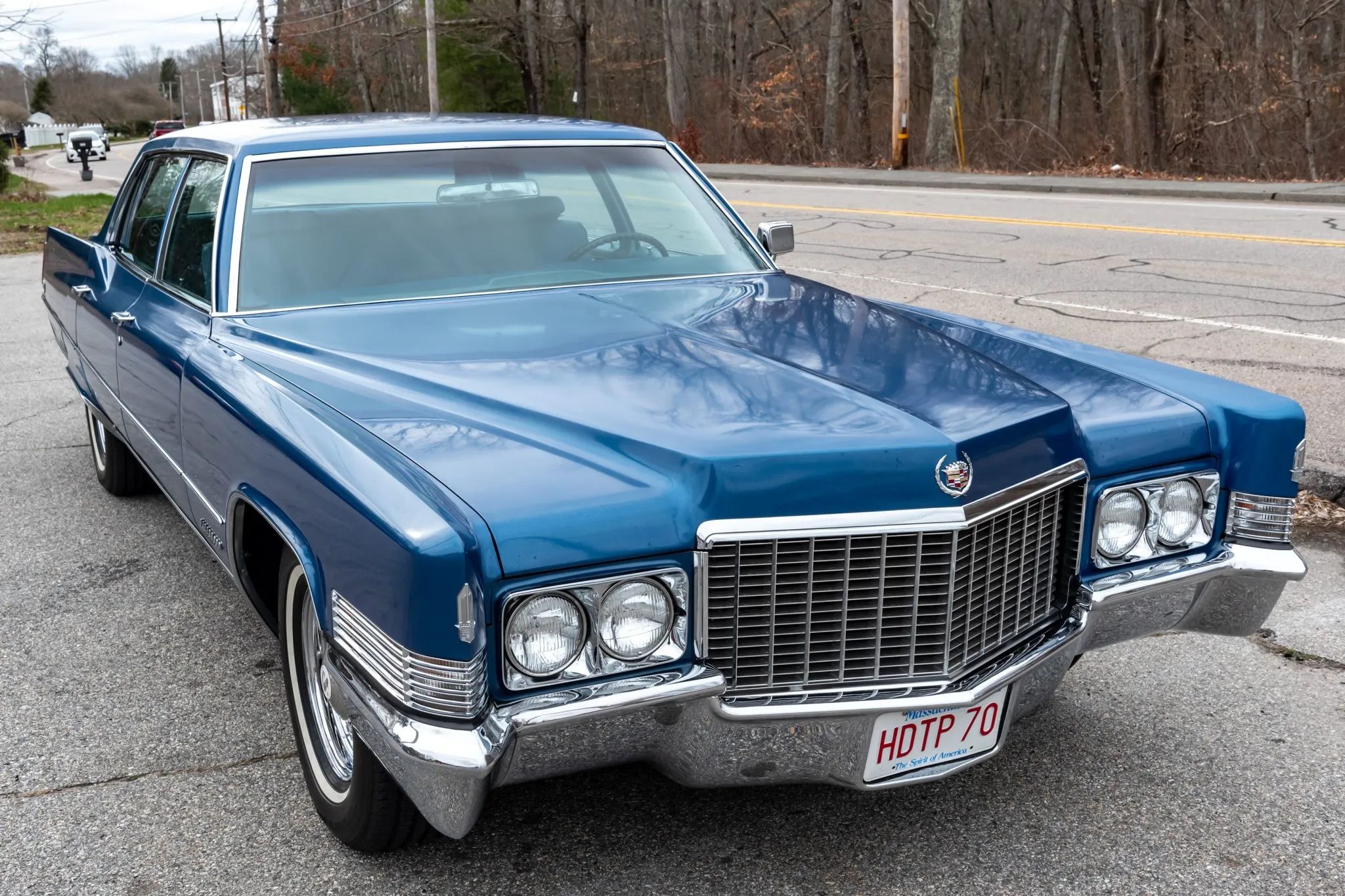 1970 Cadillac Fleetwood Sixty Special: A Chauffeur-Driven Example Of The Rare Final RWD Sixty Special 1 Right front 3q view of a Spartacus Blue Firemist 1970 Cadillac Fleetwood Sixty Special sedan