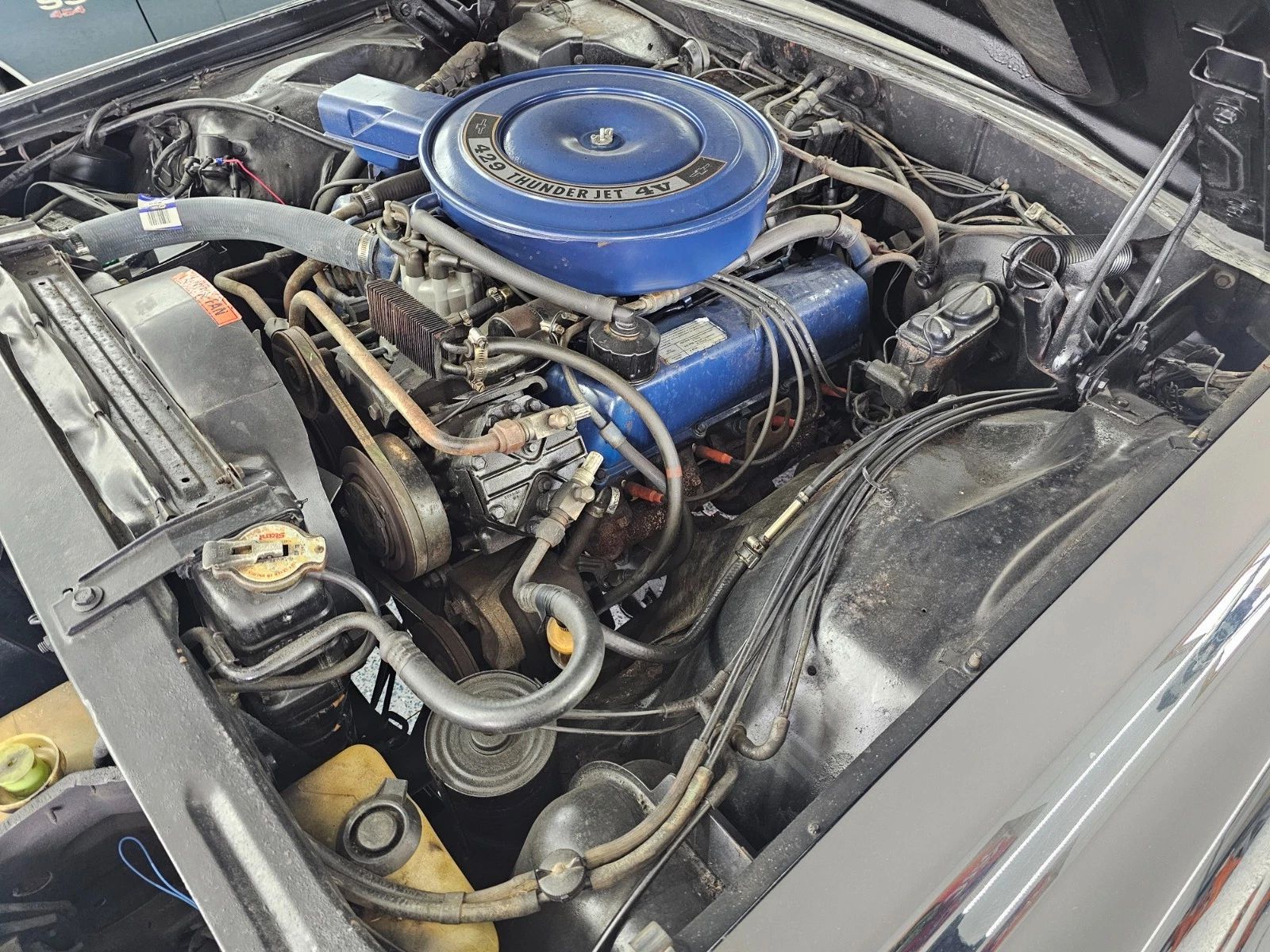 1969 Ford Thunderbird Four-Door Landau For Sale: A Two-Owner, Low-Mileage 'Bird In Raven Black...With A Green Interior 3 1969 Ford Thunderbird engine compartment with 4290cubic-inch engine