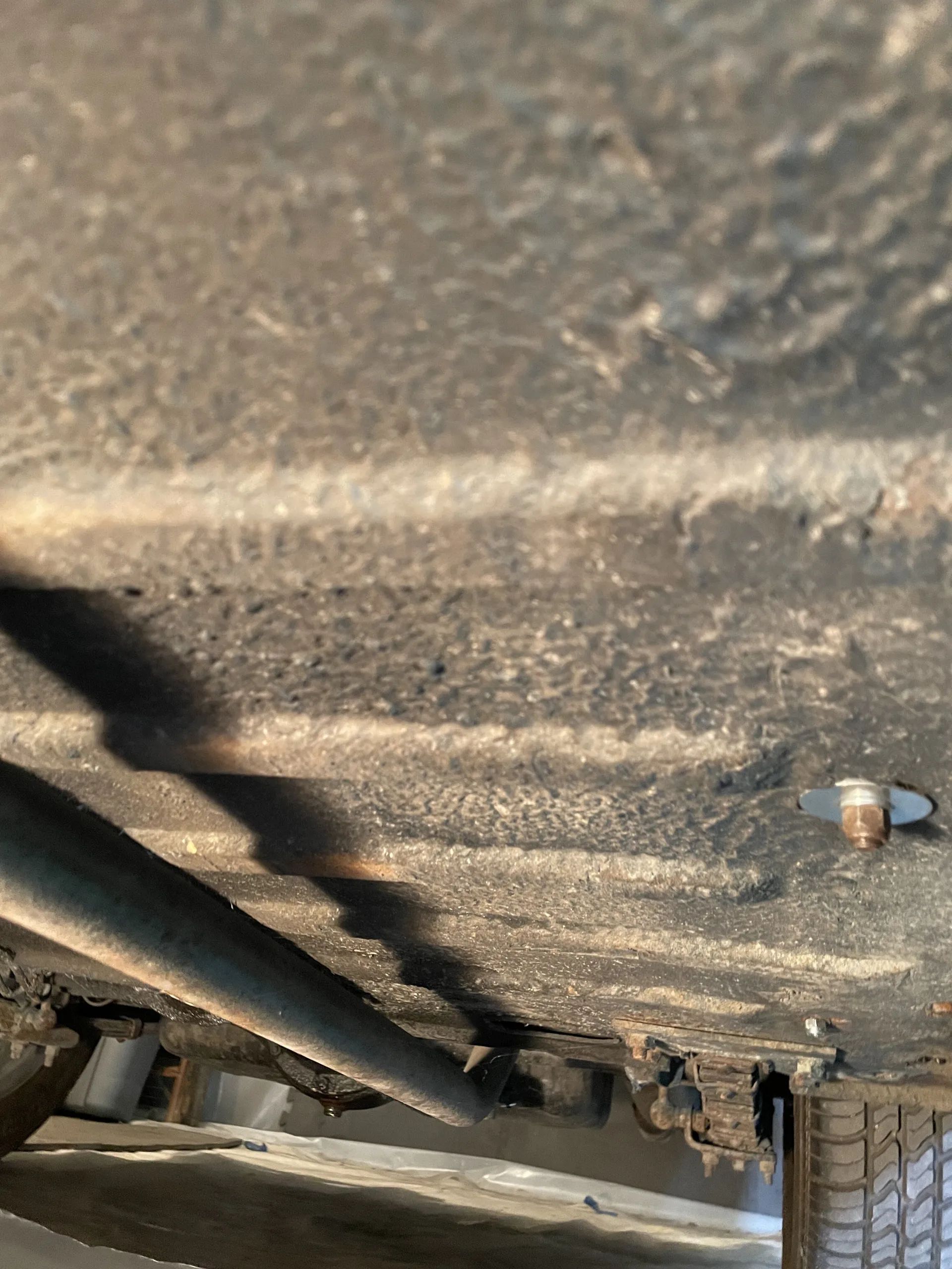 Undercarriage of 1973 MG Midget