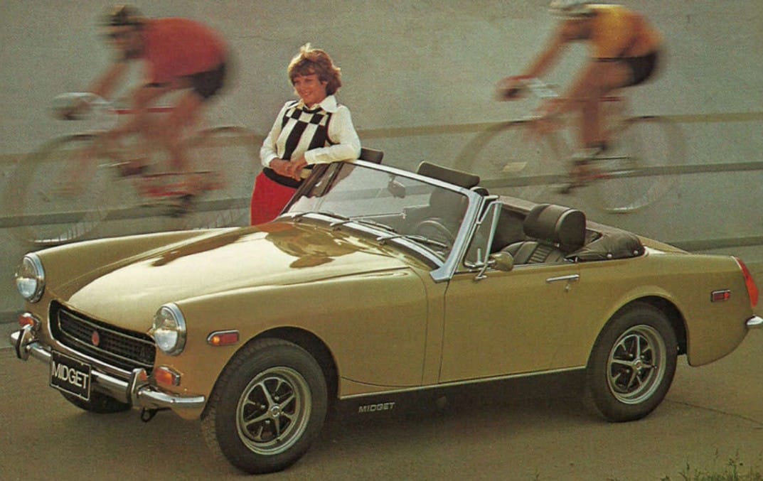 Brochure image of Harvest Gold 1973 MG Midget