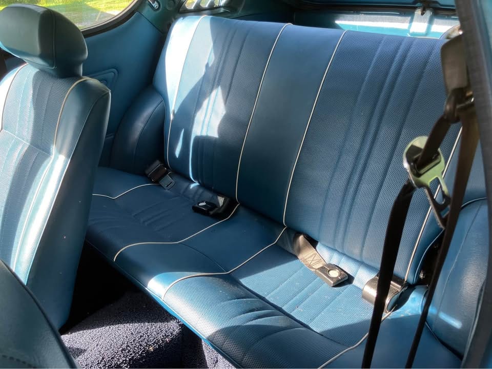 1978 Plymouth Arrow GS: An Original, Rust-Free Captive Import That Still Looks Good 5 Blue rear seat of 1978 Plymouth Arrow
