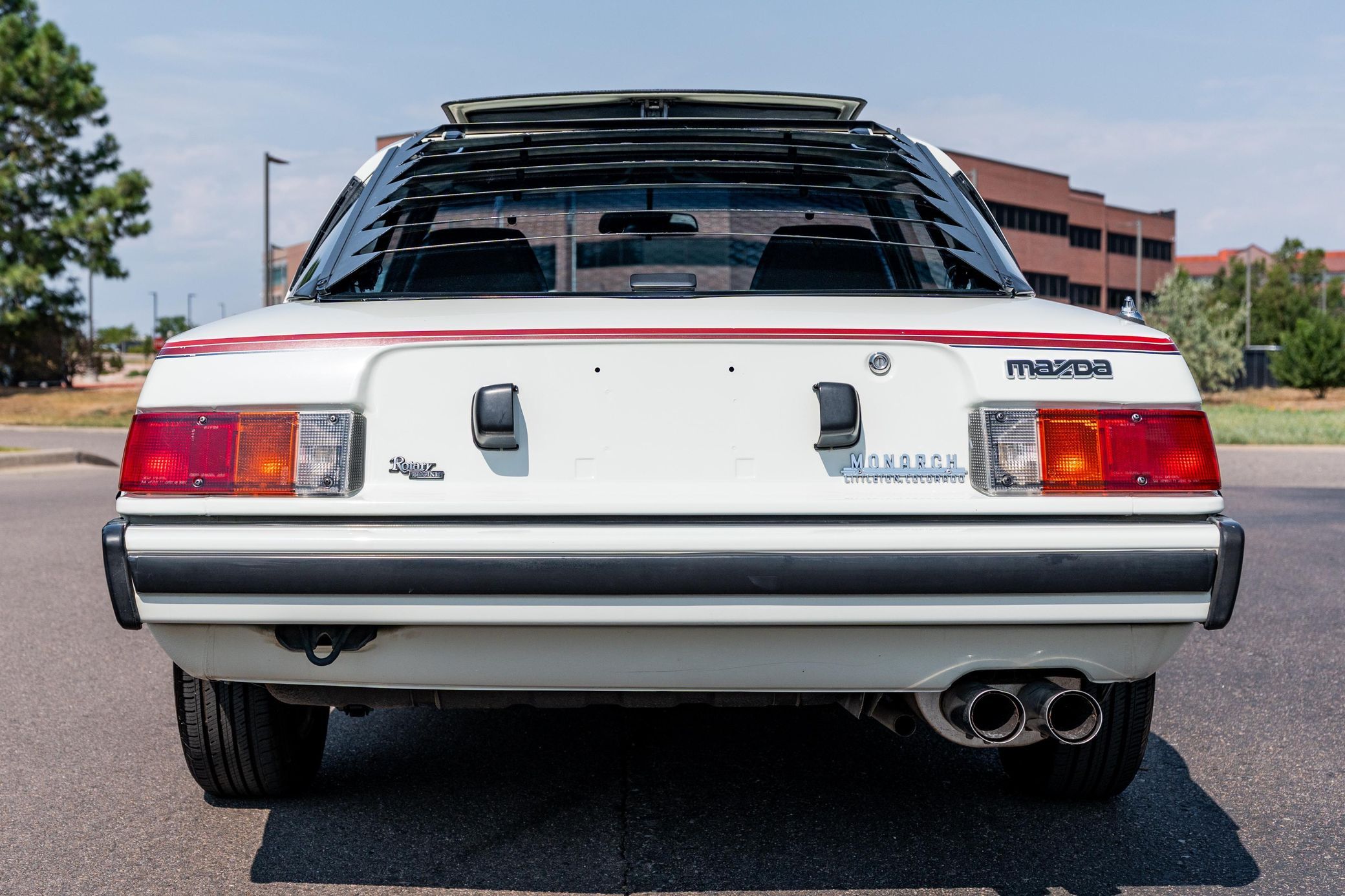 1979 Mazda RX-7 GS: A Rust-Free First-Year RX-7 With A Slight Catch...It's An Automatic 2 Rear view of white 1979 Mazda RX-7