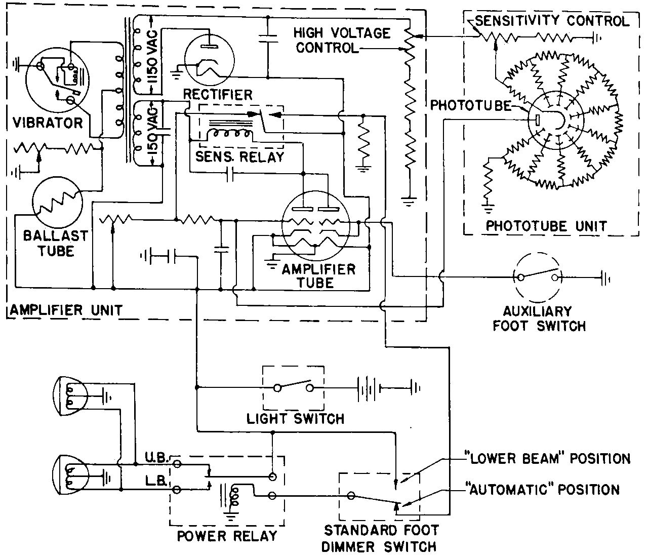 Circuit diagram of an early Autronic-Eye