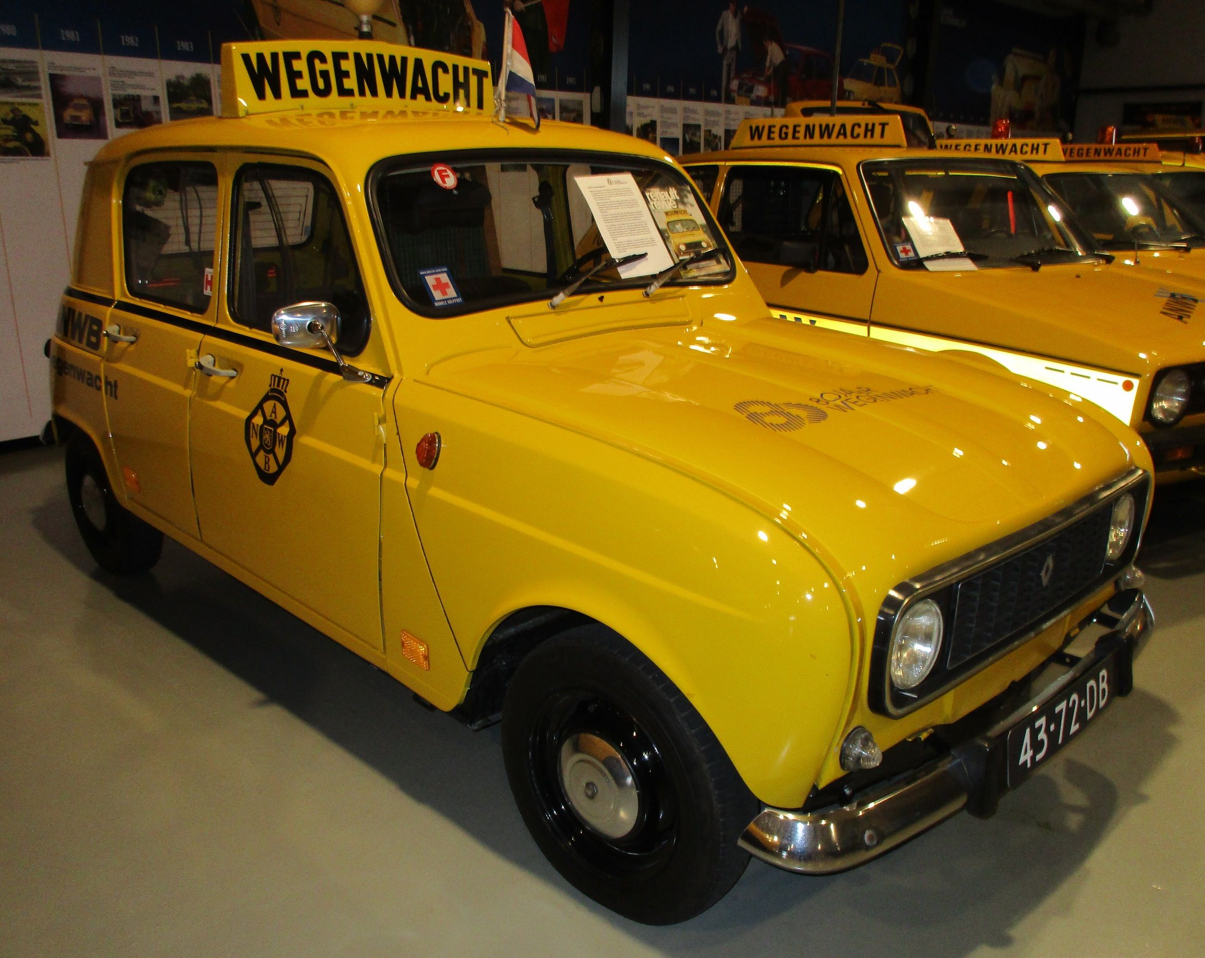 A Pictorial History Of Dutch Roadside Assistance Vehicles - Two-Wheelers And Four-Wheelers, But No ATVs 23 Visscher Classique - 80th anniversary ANWB Dutch roadside assistance - Renault 4 van - 1