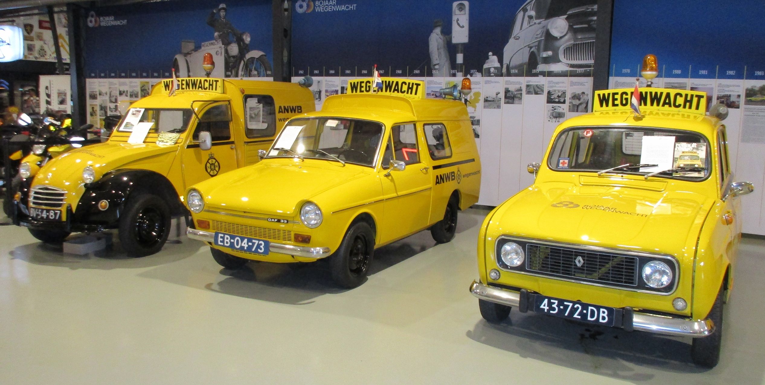 A Pictorial History Of Dutch Roadside Assistance Vehicles - Two-Wheelers And Four-Wheelers, But No ATVs 18 Visscher Classique - 80th anniversary ANWB Dutch roadside assistance - Citroën, DAF, Renault