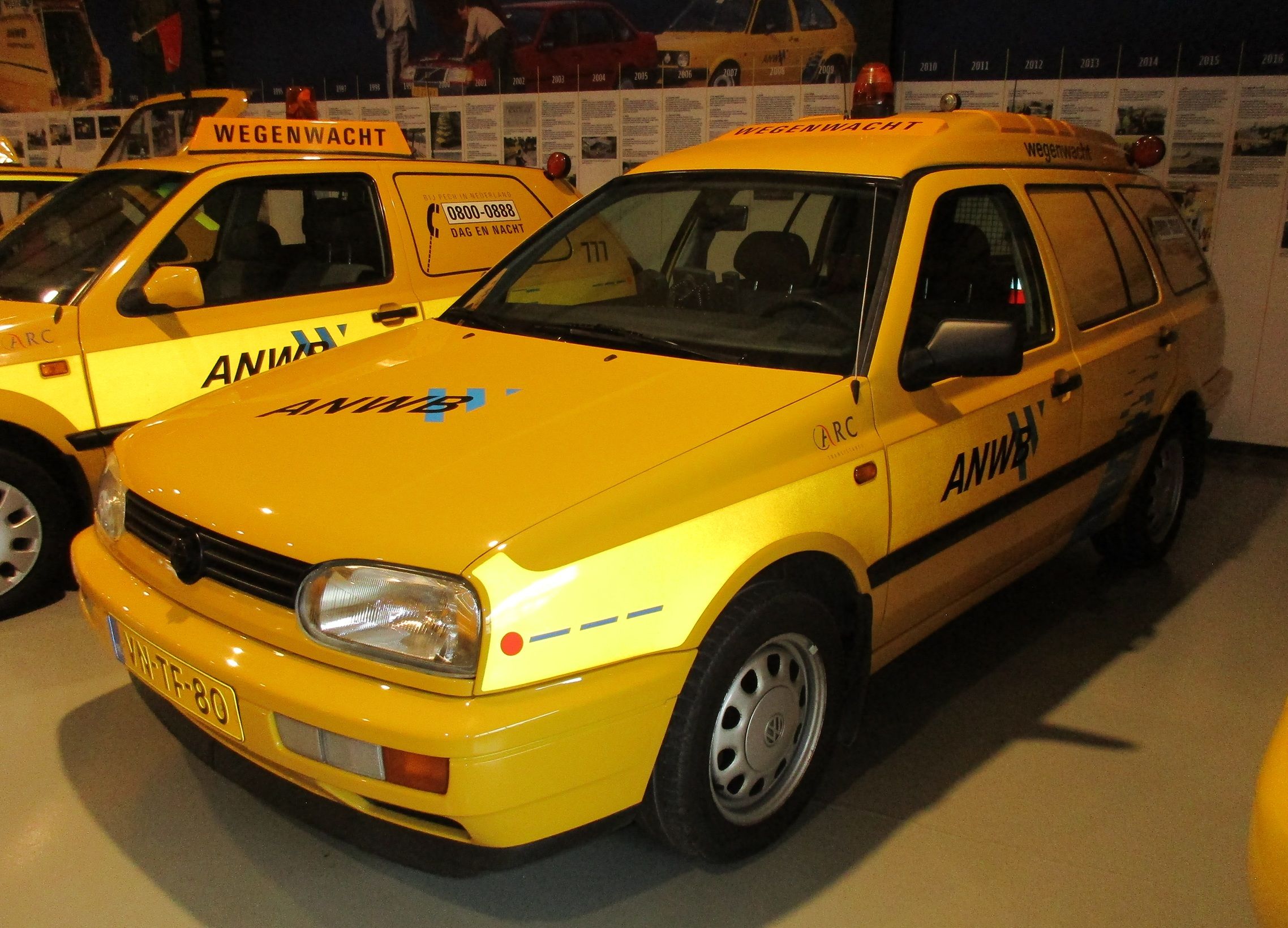 A Pictorial History Of Dutch Roadside Assistance Vehicles - Two-Wheelers And Four-Wheelers, But No ATVs 30 Visscher Classique - 80th anniversary ANWB Dutch roadside assistance - VW Golf van conversion - 1