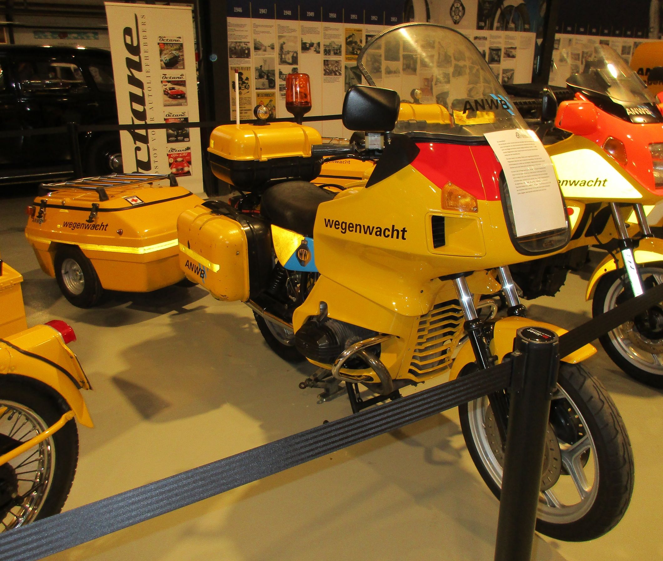 A Pictorial History Of Dutch Roadside Assistance Vehicles - Two-Wheelers And Four-Wheelers, But No ATVs 10 Visscher Classique - 80th anniversary ANWB Dutch roadside assistance - motorcycle with trailer