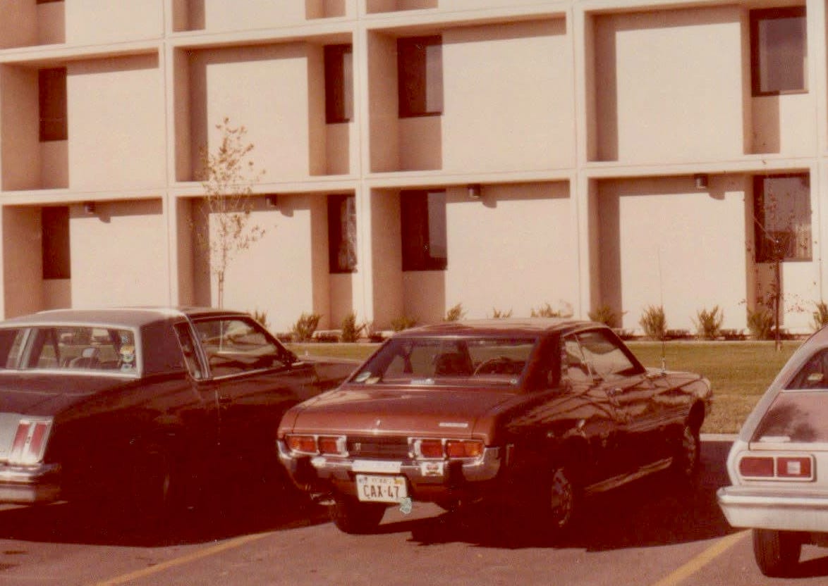My 1974 Toyota Celica ST — The 100,000 Mile Nervous Breakdown 5 Brown 1974 Toyota Celica on the campus of Angelo State University, taken in September 1984