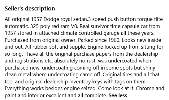 1957 Dodge Royal: The REAL Forward Look Time Capsule! 3 Screenshot 2026 07 24 at 20 25 20 1957 Dodge royal · Base Cars Trucks Monessen Pennsylvania Facebook Marketplace Facebook