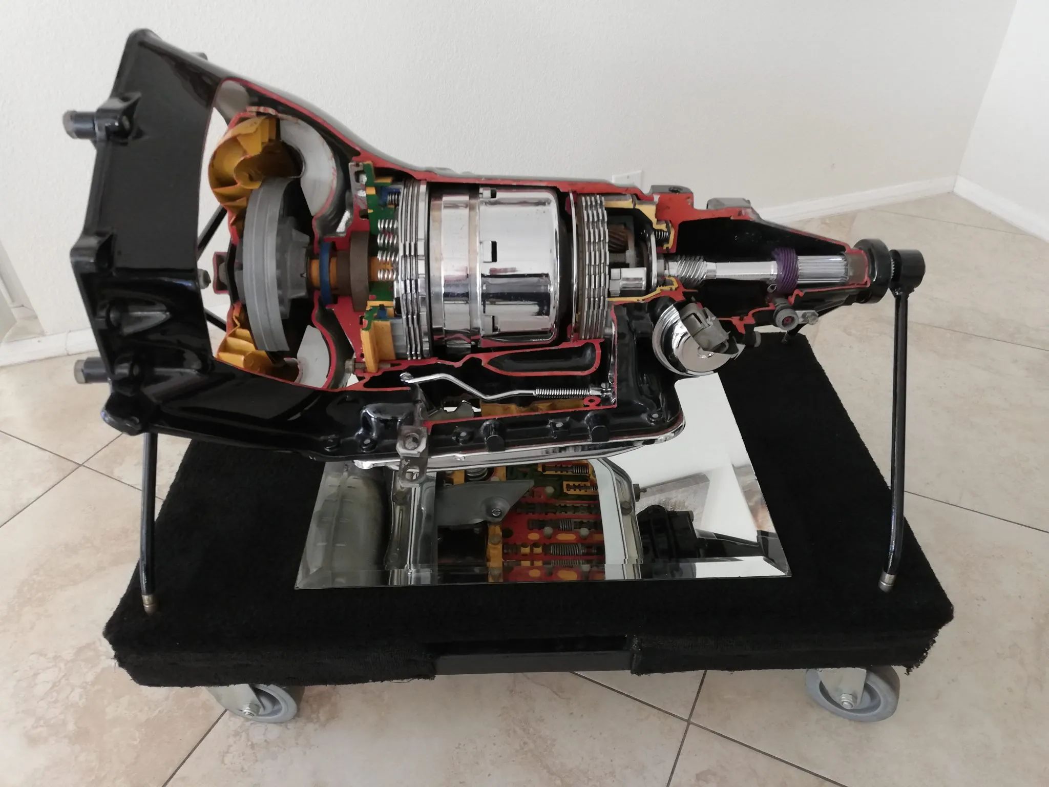 Cutaway mockup of an automatic transmission