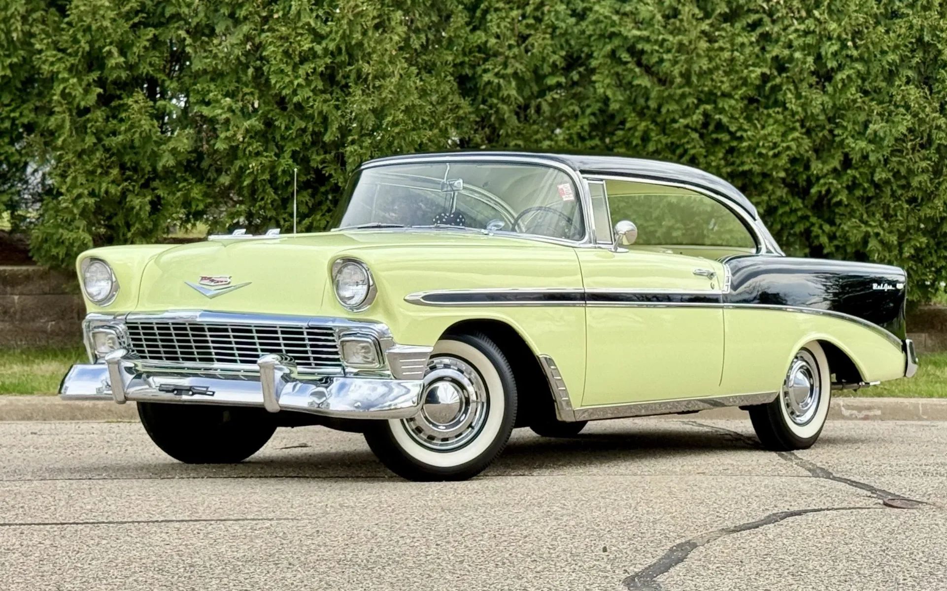 The 1957–1959 Ford-Chevrolet Sales Race: Busting Some Myths About When Ford Finally Beat Chevrolet — Twice 3 Left front 3q view of a two-tone 1956 Chevrolet two-door hardtop