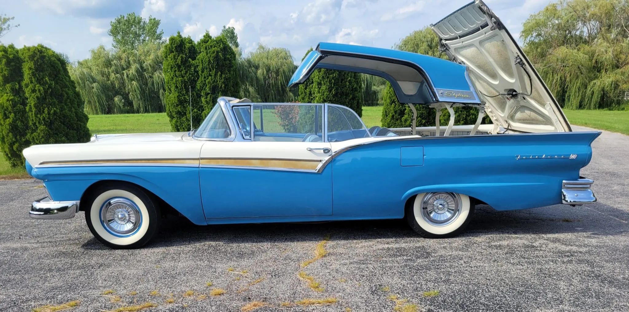 The 1957–1959 Ford-Chevrolet Sales Race: Busting Some Myths About When Ford Finally Beat Chevrolet — Twice 17 Left side of a 1957 Ford Skyliner with its retractable hardtop half-raised