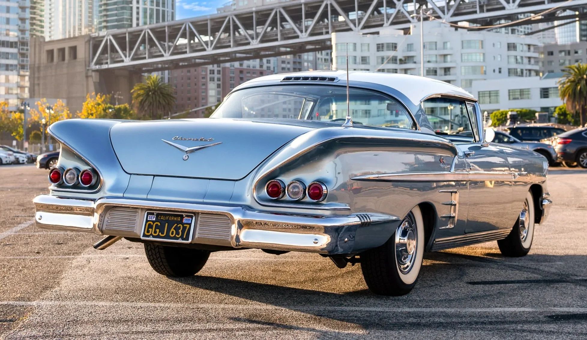 The 1957–1959 Ford-Chevrolet Sales Race: Busting Some Myths About When Ford Finally Beat Chevrolet — Twice 26 Right rear 3q view of a 1958 Chevrolet two-door hardtop