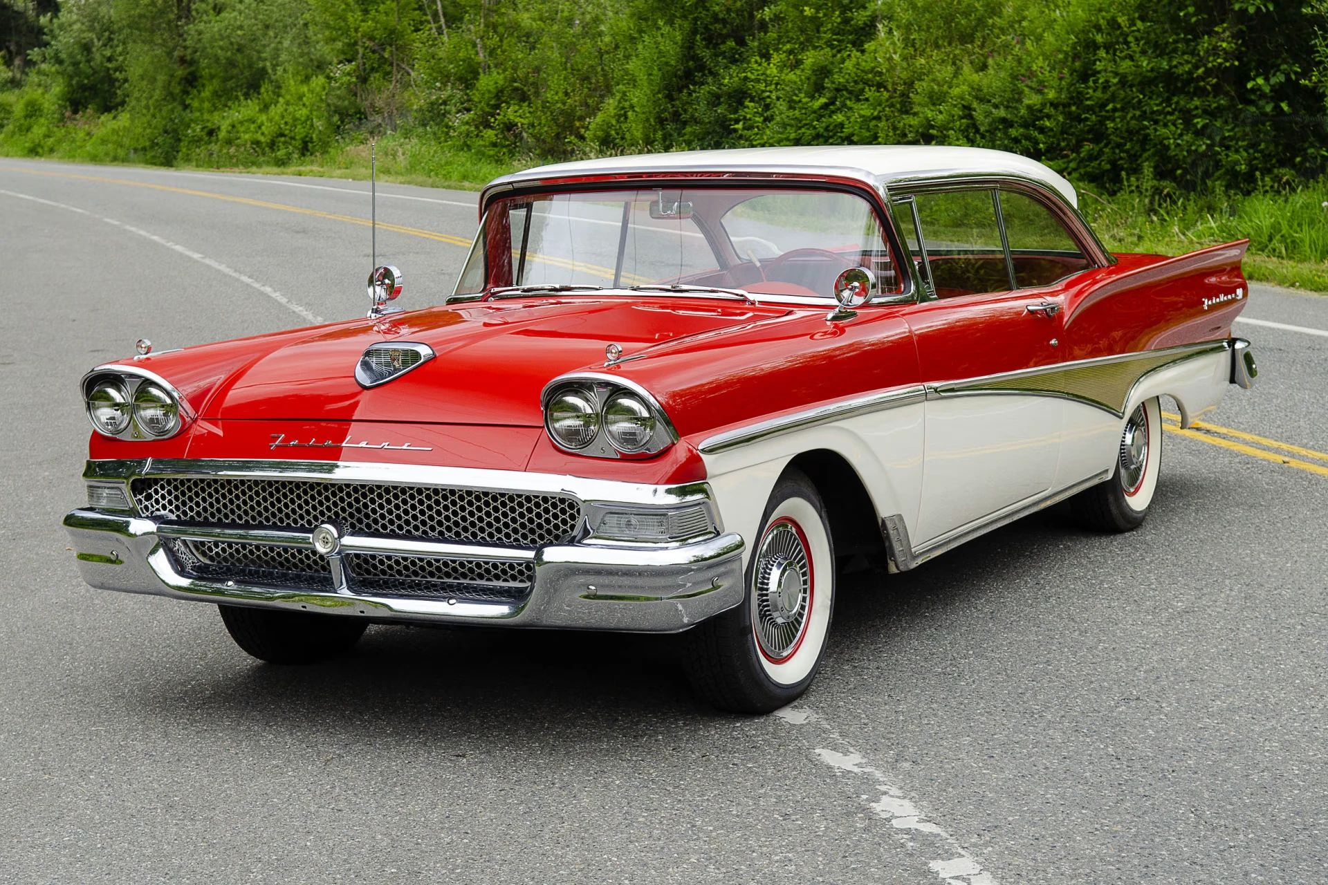 The 1957–1959 Ford-Chevrolet Sales Race: Busting Some Myths About When Ford Finally Beat Chevrolet — Twice 23 Left front 3q view of a two-tone 1958 Ford two-door hardtop