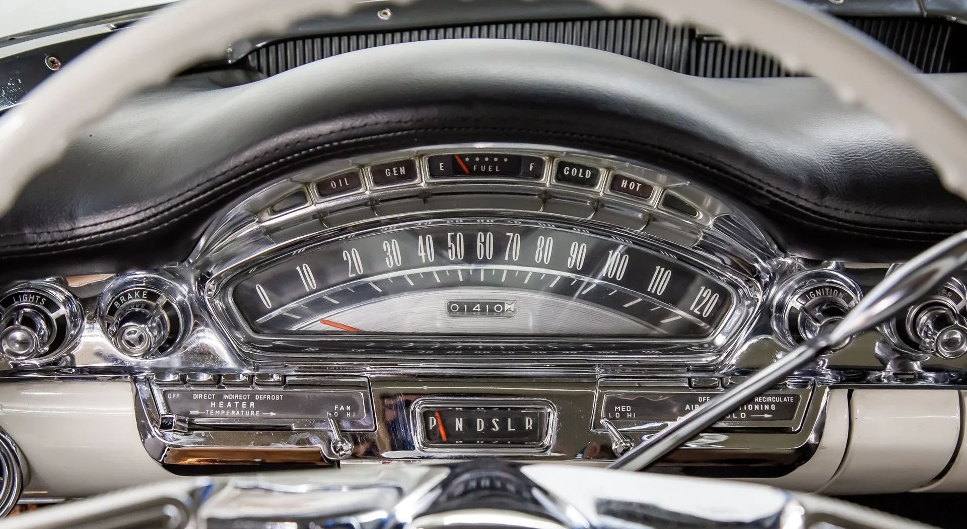 1958 Oldsmobile Dynamic 88 Fiesta Wagon: Looks Like A Fancy Cake, But Less Roomy Than A Country Squire 13 1958 Oldsmobile Dynamic 88 Fiesta Onyx Black St. Louis Car Museum instrument panel e1789102928936