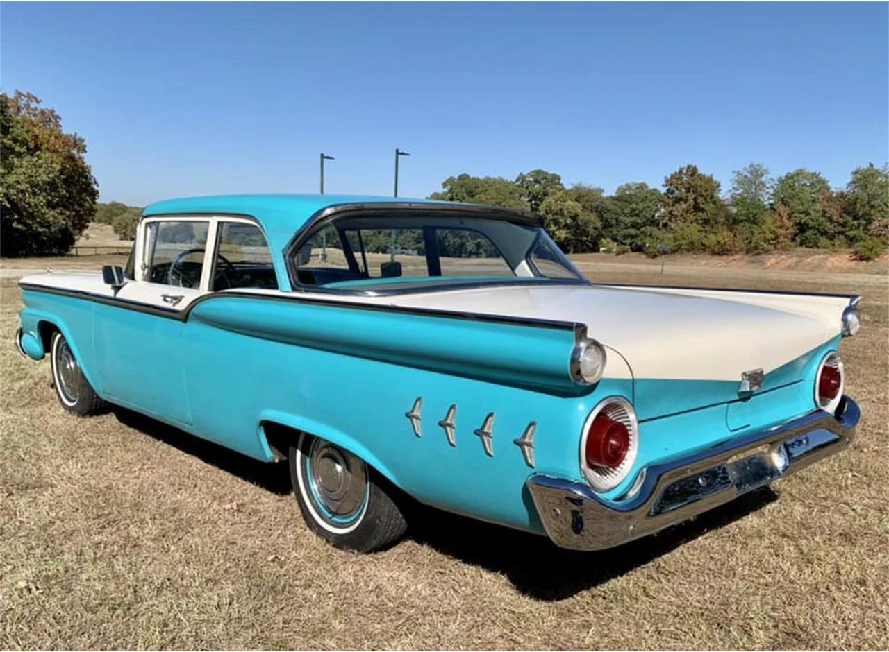 The 1957–1959 Ford-Chevrolet Sales Race: Busting Some Myths About When Ford Finally Beat Chevrolet — Twice 32 Left rear 3q view of a two-tone 1959 Ford two-door sedan