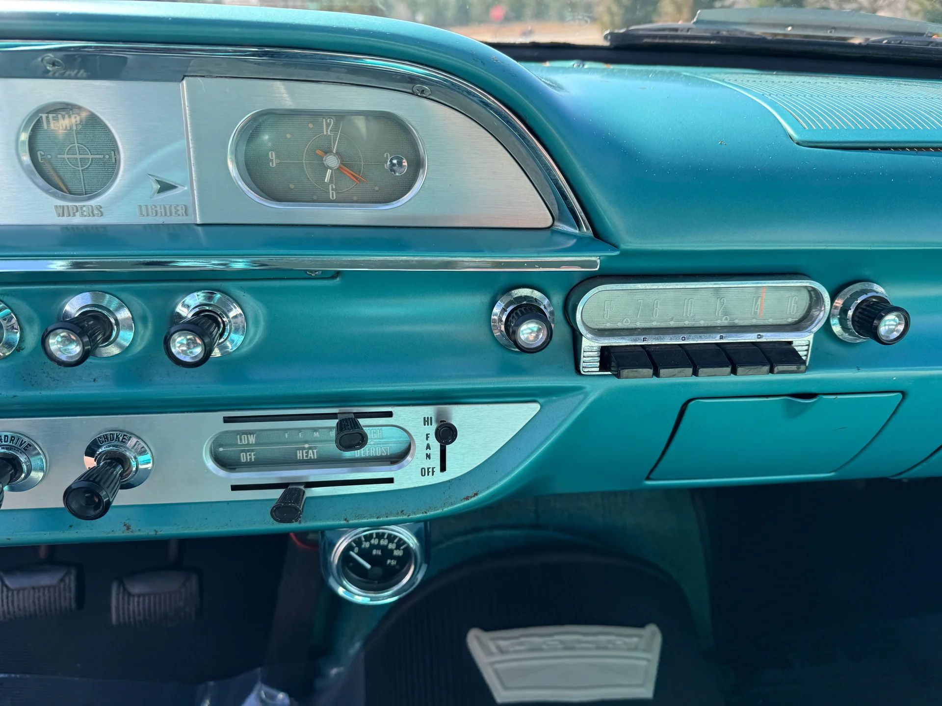 1960 Ford Galaxie Town Sedan: Rare Six And Overdrive In One Of Ford's Biggest Full-Size Flops 6 Center dashboard of a 1960 Ford