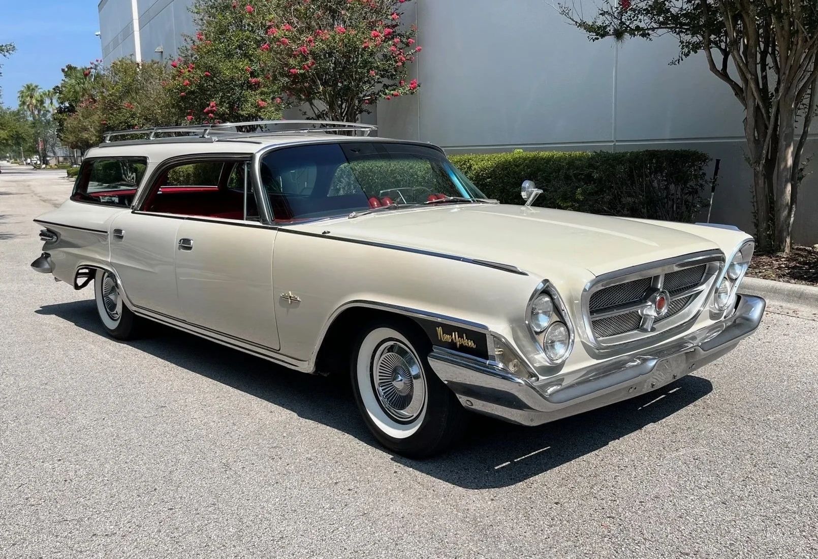 1962 Chrysler New Yorker Town & Country: 1962's Most Expensive Luxury Wagon Was A 1961 Plymouth In Disguise 1 Right front 3q view of a 1962 Chrysler New Yorker Town & Country station wagon