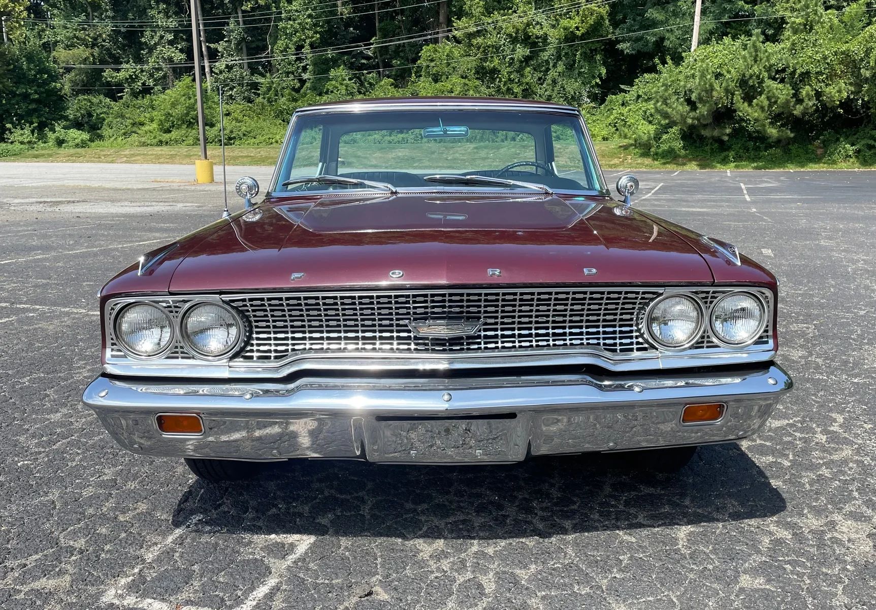 1963 Ford Galaxie 500/XL: Buckets And Console In Ford's Short-Lived "Extra Lively" Four-Door Hardtop 7 Front view of a 1963 Ford