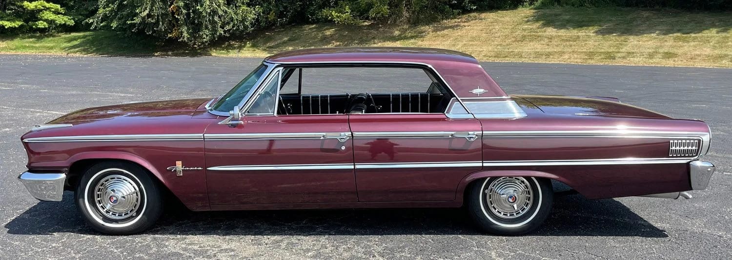 1963 Ford Galaxie 500/XL: Buckets And Console In Ford's Short-Lived "Extra Lively" Four-Door Hardtop 4 Left side view of a 1963 Ford four-door hardtop
