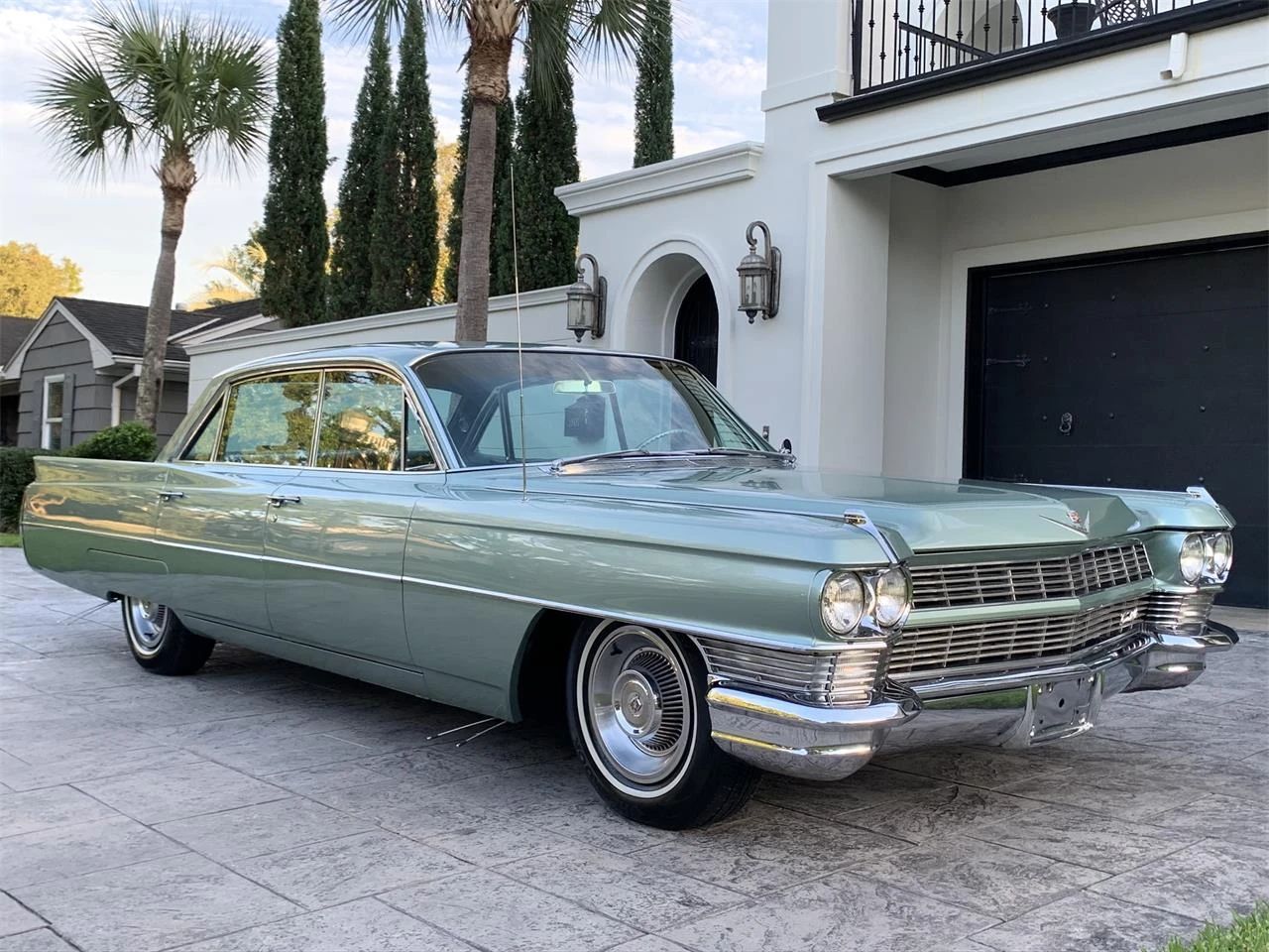 Right front 3q view of a 1964 Cadillac four-door hardtop
