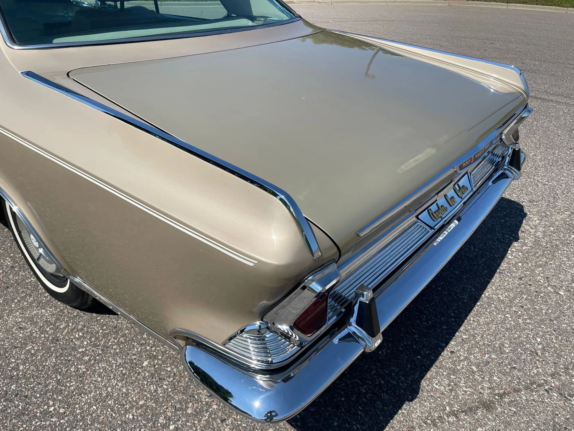 Closeup of the tail of a 1964 Chrysler