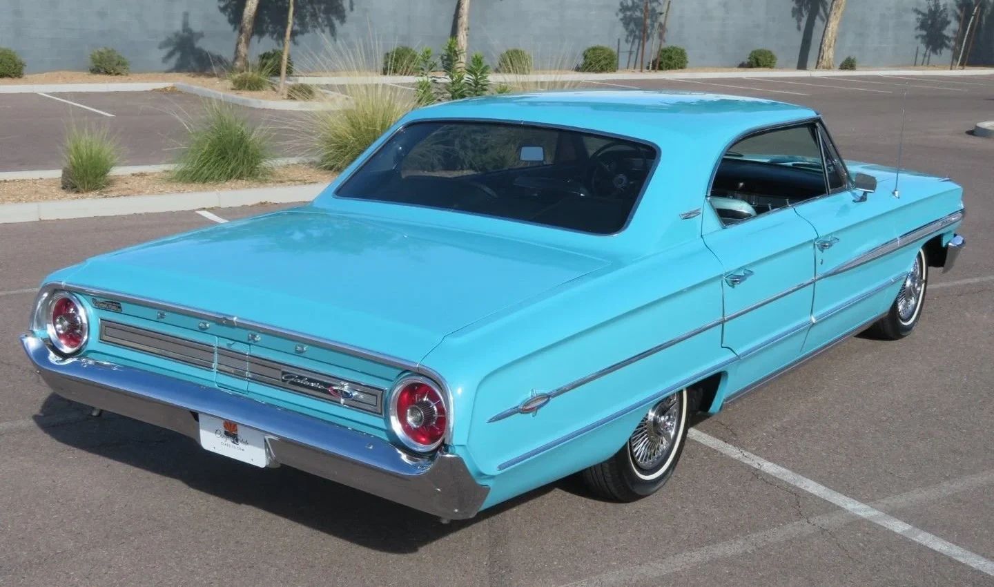 1963 Ford Galaxie 500/XL: Buckets And Console In Ford's Short-Lived "Extra Lively" Four-Door Hardtop 16 High-angle right rear 3q view of a 1964 Ford four-door hardtop