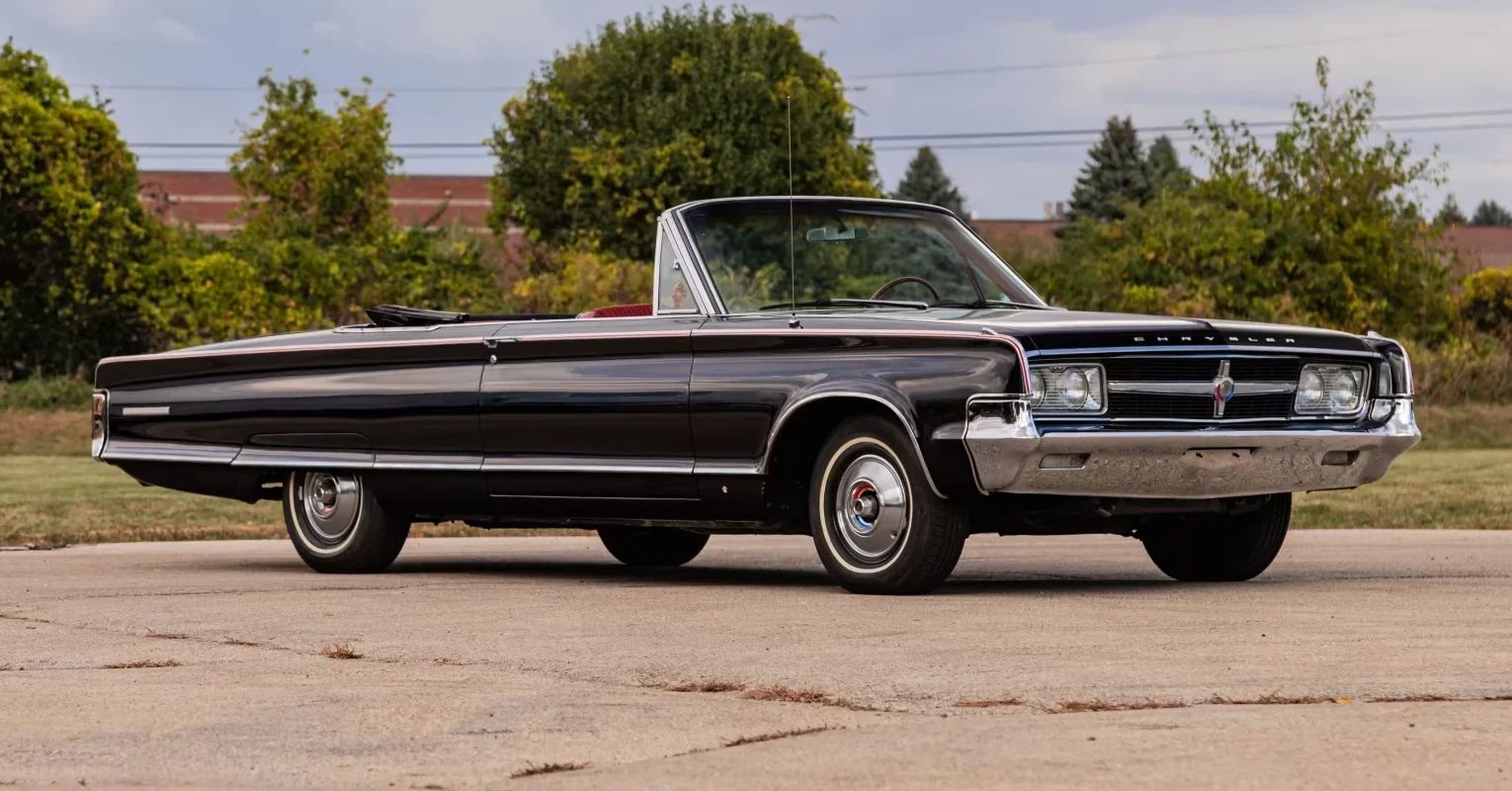 1965 Chrysler 300-L Convertible: Ultra-Rare 4-Speed Manual Transmission In The Last And Least Of The Letter Cars 24 Right front 3q view of a 1965 Chrysler convertible with the top down