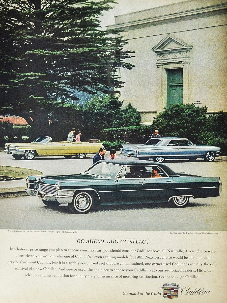 1967 Cadillac De Ville Convertible – Undress To Impress 3 1965 advert edited