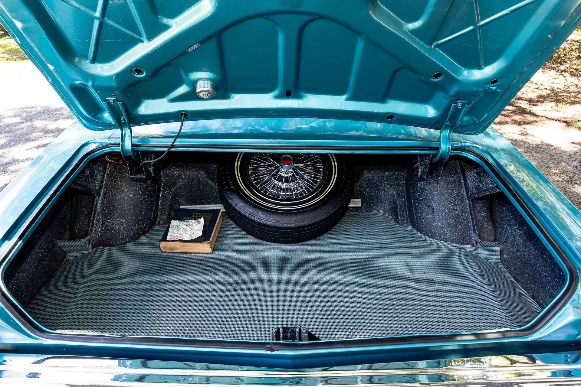 1968 Oldsmobile Delta 88 Holiday Sedan: A Cool Blue Olds "Youngmobile" In Ocean Turquoise 18 Trunk compartment of a 1968 Oldsmobile B-body
