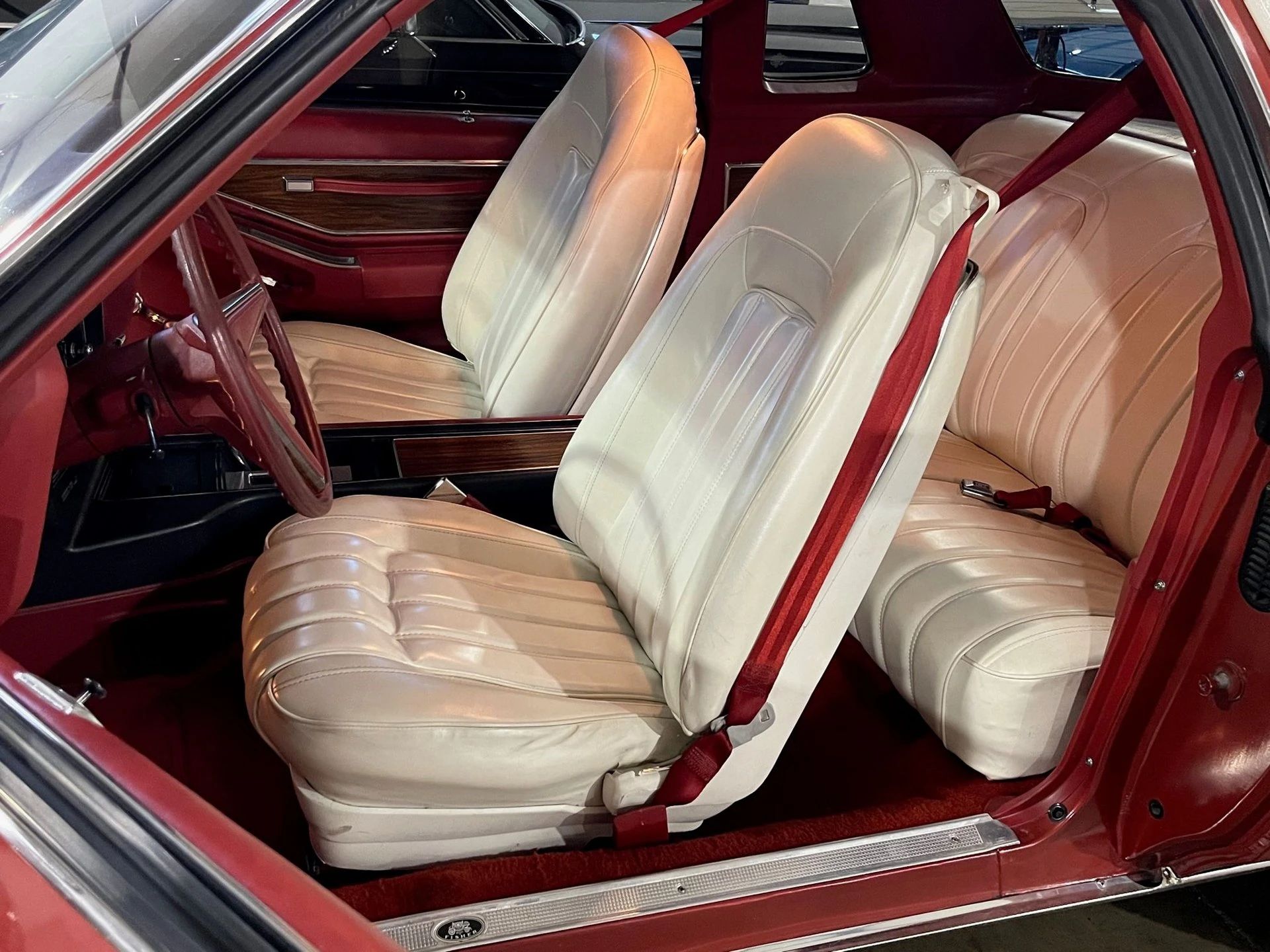 Front bucket seats of a 1977 Pontiac Grand Prix