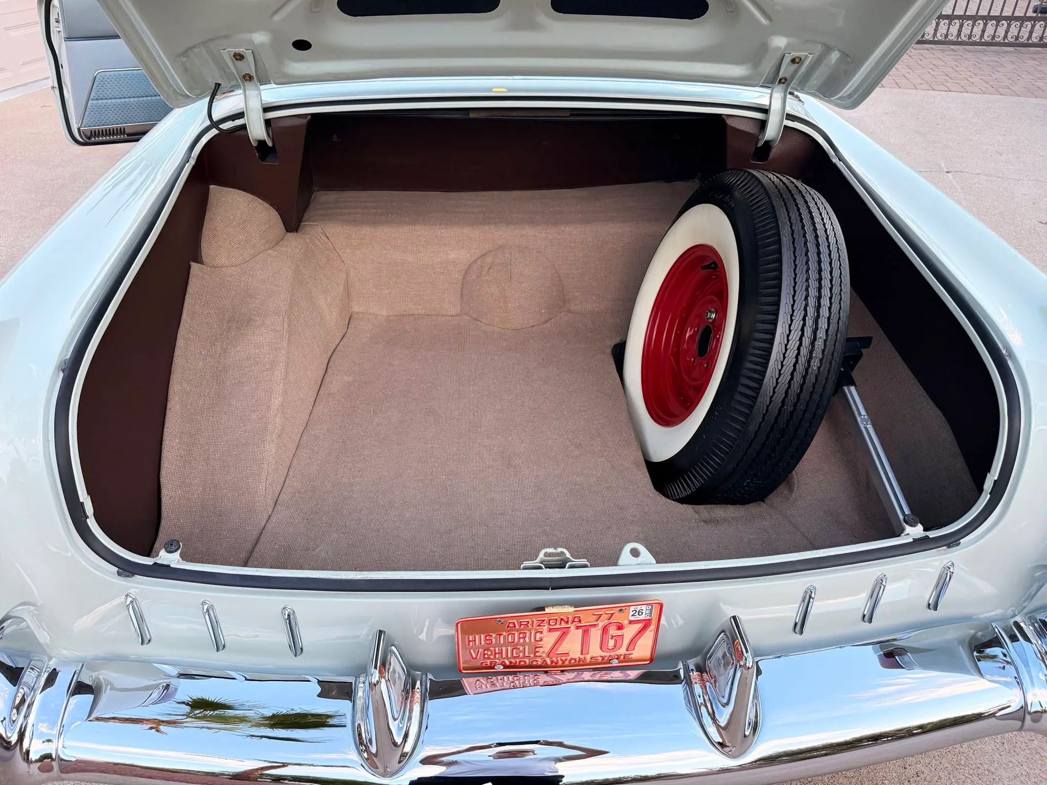 Luggage compartment of 1955 Cadillac Series 62 Coupe