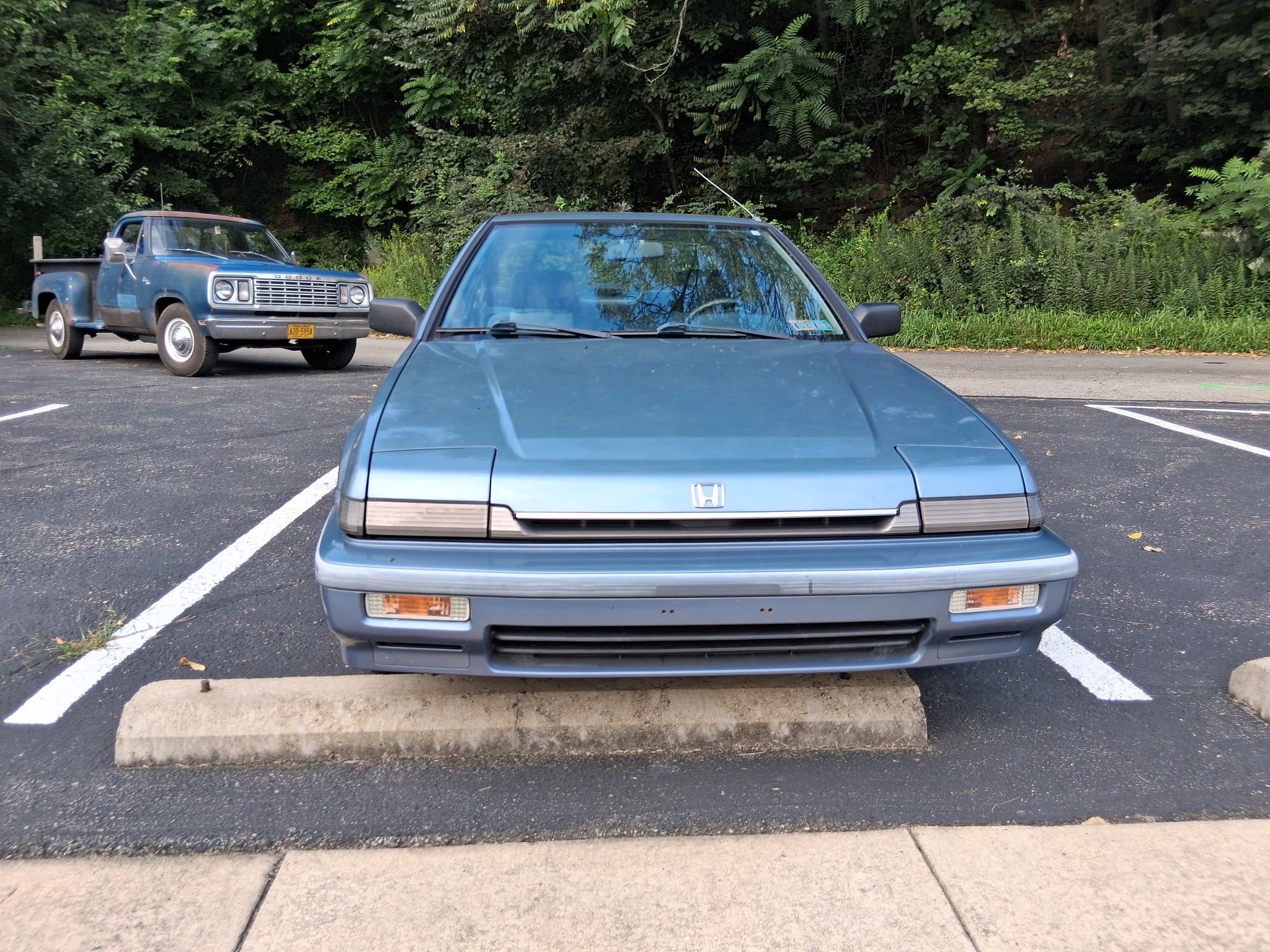 1988/1989 Honda Accord DX Coupe: It Gets My Vote For The Best-Looking Honda 9 Front view of blue 1988 or 1989 Honda Accord Coupe in a parking lot