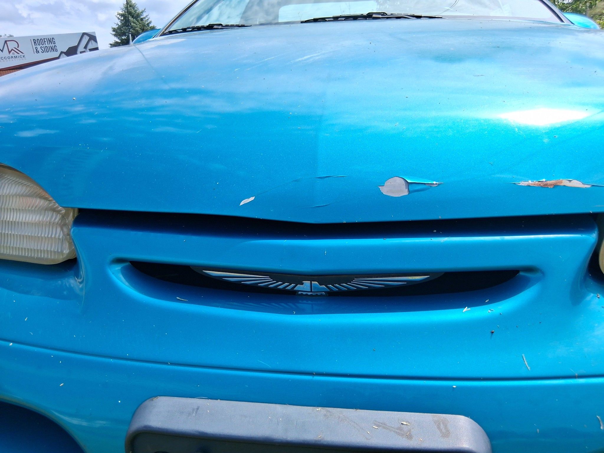 1994 Ford Thunderbird LX: As Teal As You Remember It, But A Little Rustier 8 Front grille of teal 1994 Ford Thunderbird LX