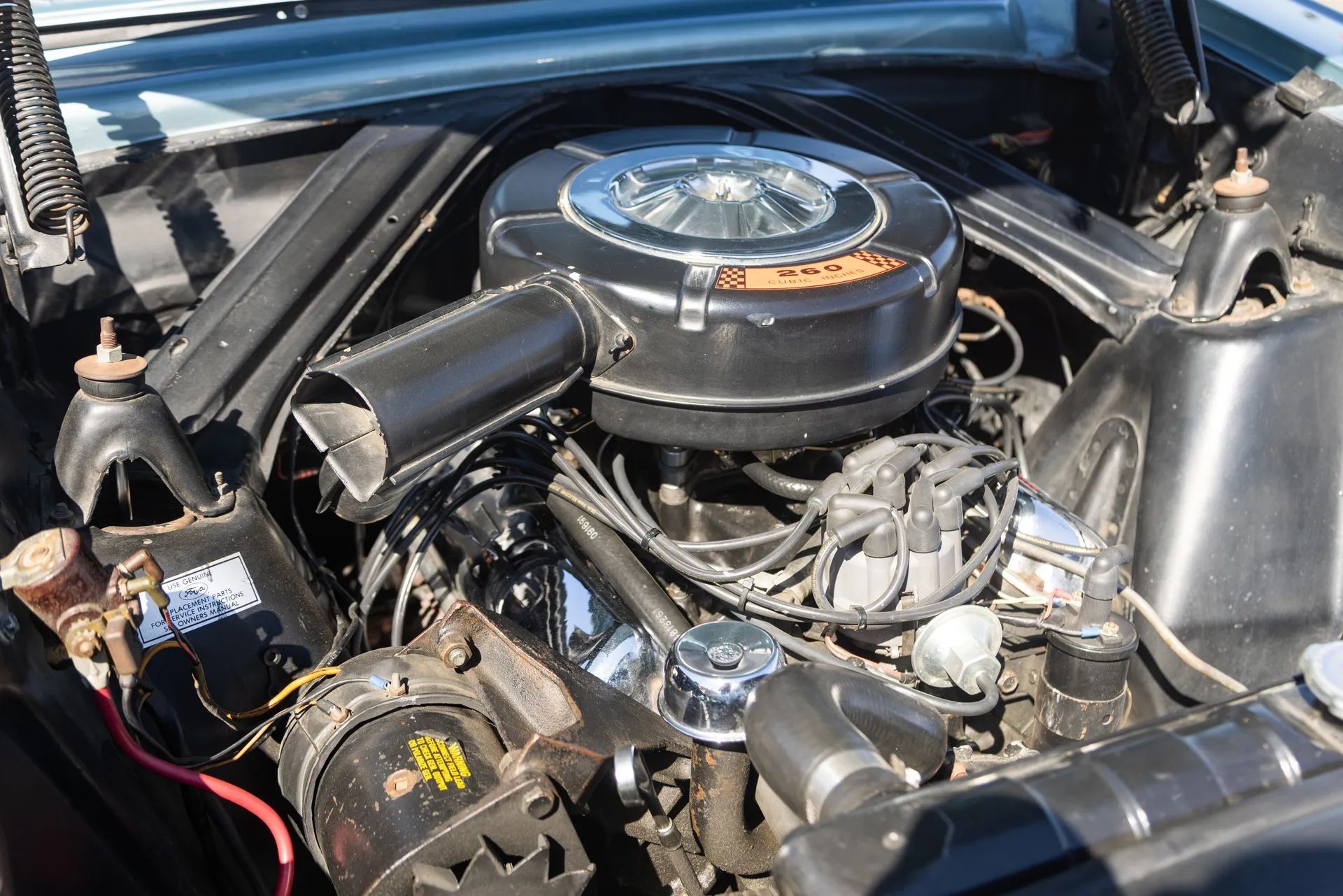 1963 Ford Falcon Sprint Convertible: A Soft Open For The Mustang 4 1963 Ford Falcon Sprint engine compartment with 260-cubic-inch V8