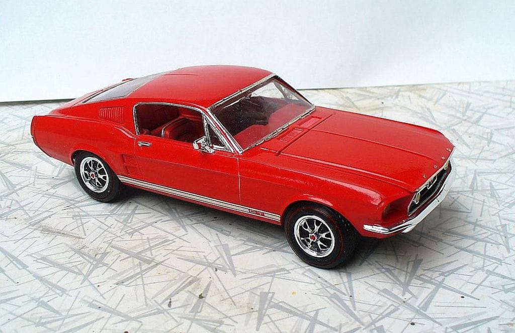 From Pinstripes to Racing Stripes in Scale Models: A Quick Look At The Evolution Of Car Trim And Graphics, Part 1 11 67MustangRed1