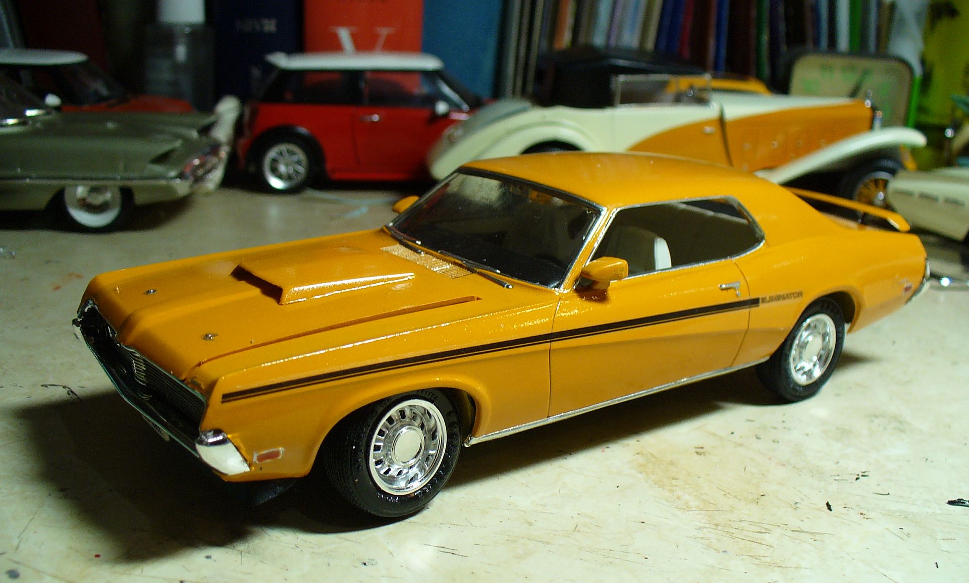 From Pinstripes to Racing Stripes in Scale Models: A Quick Look At The Evolution Of Car Trim And Graphics, Part 1 22 69Cougarggld4