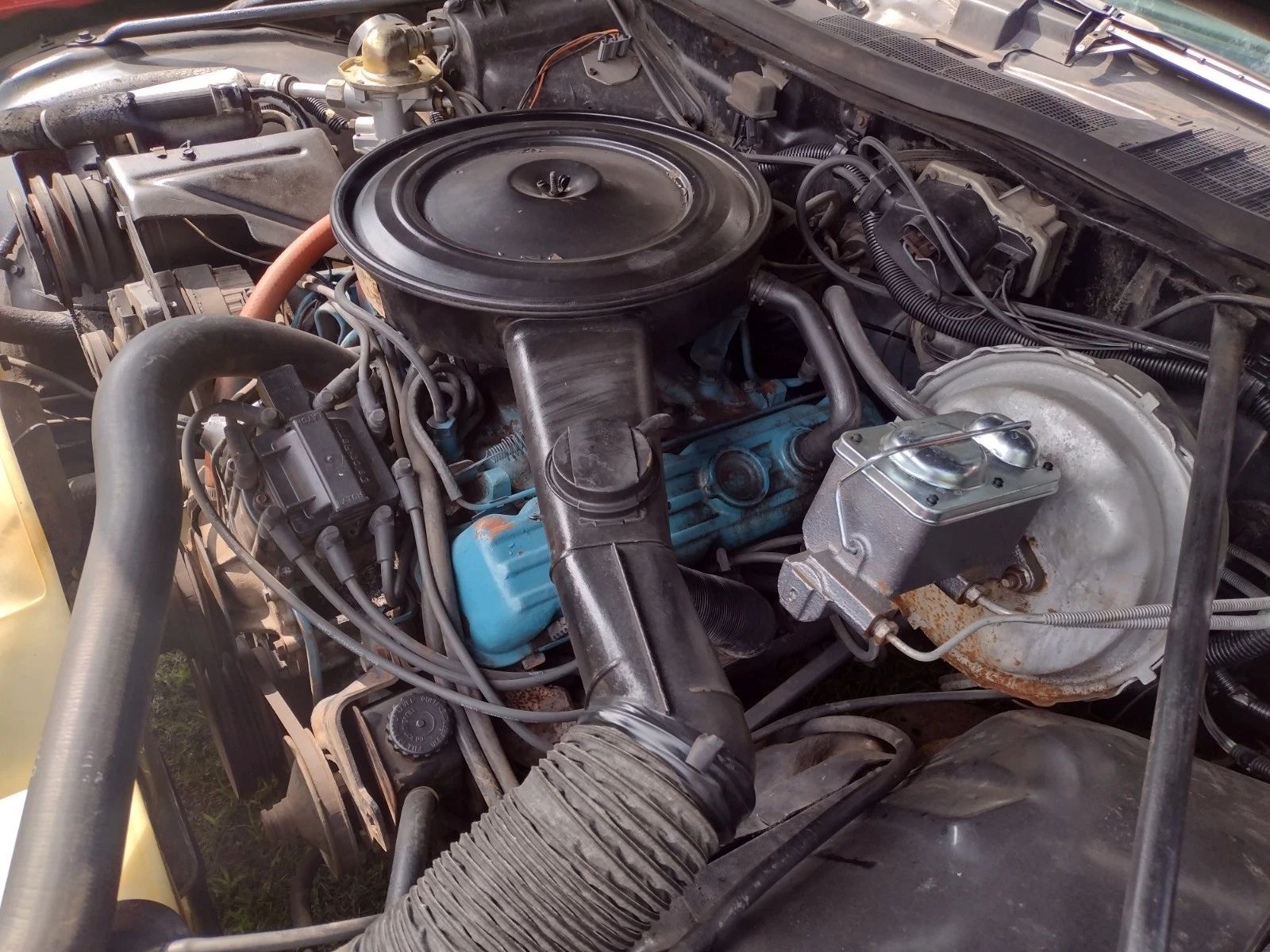 1975 Buick Century Hardtop Coupe: A Low-Mileage Original Example Of Why The Colonnade Actually Looked Pretty Good 3 Engine compartment of red 1975 Buick Century with 350-cubic-inch Buick V8