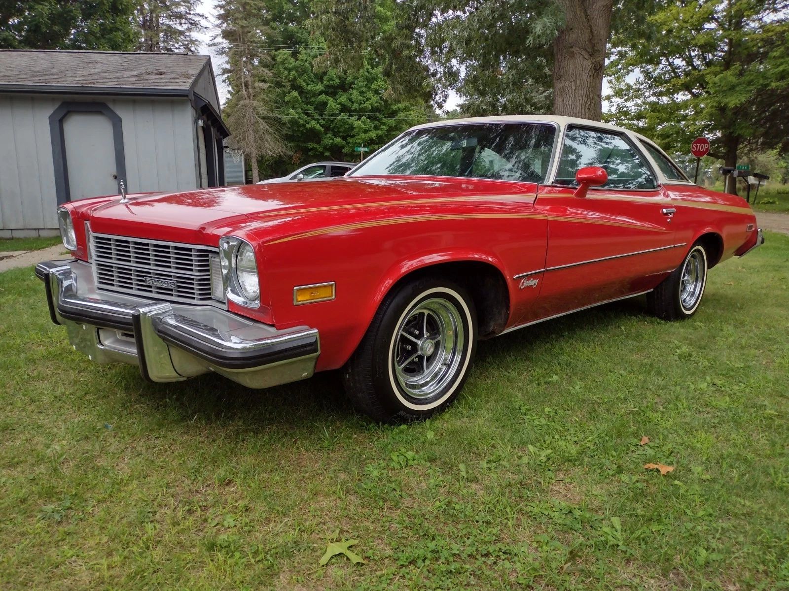 1975 Buick Century Hardtop Coupe: A Low-Mileage Original Example Of Why The Colonnade Actually Looked Pretty Good 2 Driver front 3q image of red 1975 Buick Century