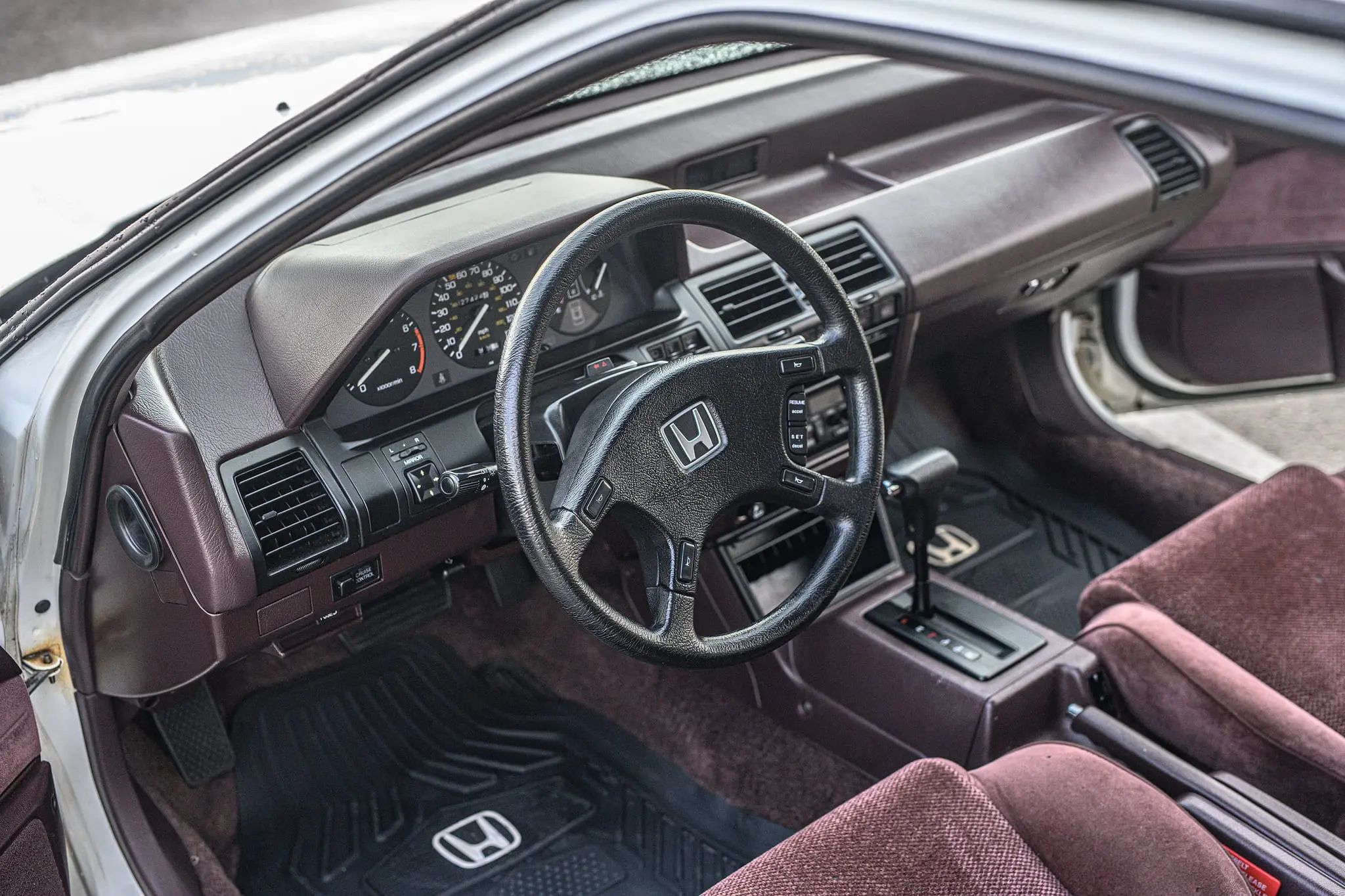 1988/1989 Honda Accord DX Coupe: It Gets My Vote For The Best-Looking Honda 7 Dark red interior of 1988 Honda Accord LXi Coupe