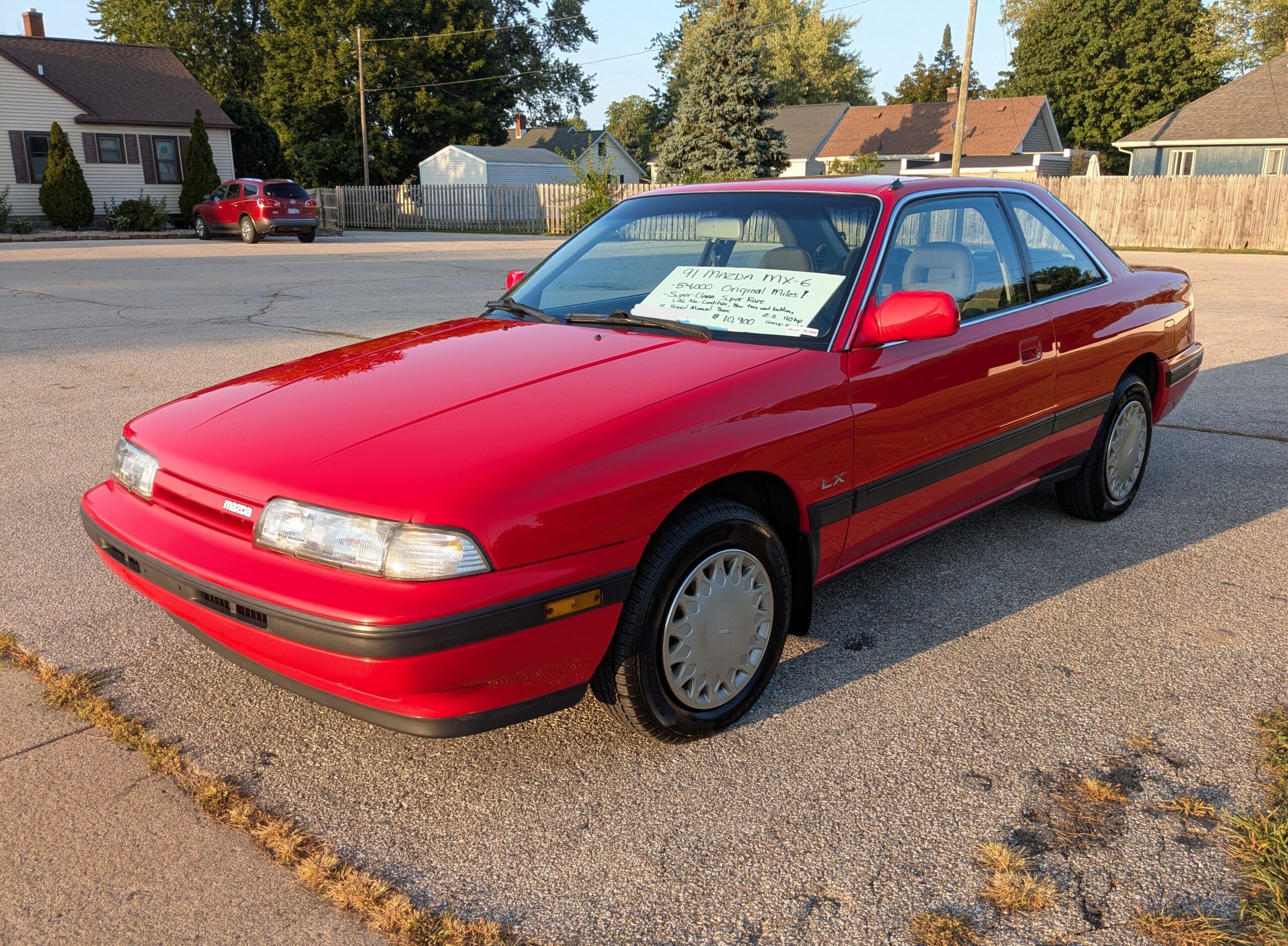 1991 Mazda MX-6 LX: In An Alternate Universe, This Could Have Been The Mustang Notchback 8 Driver front 3q picture of red 1991 Mazda MX-6 LX