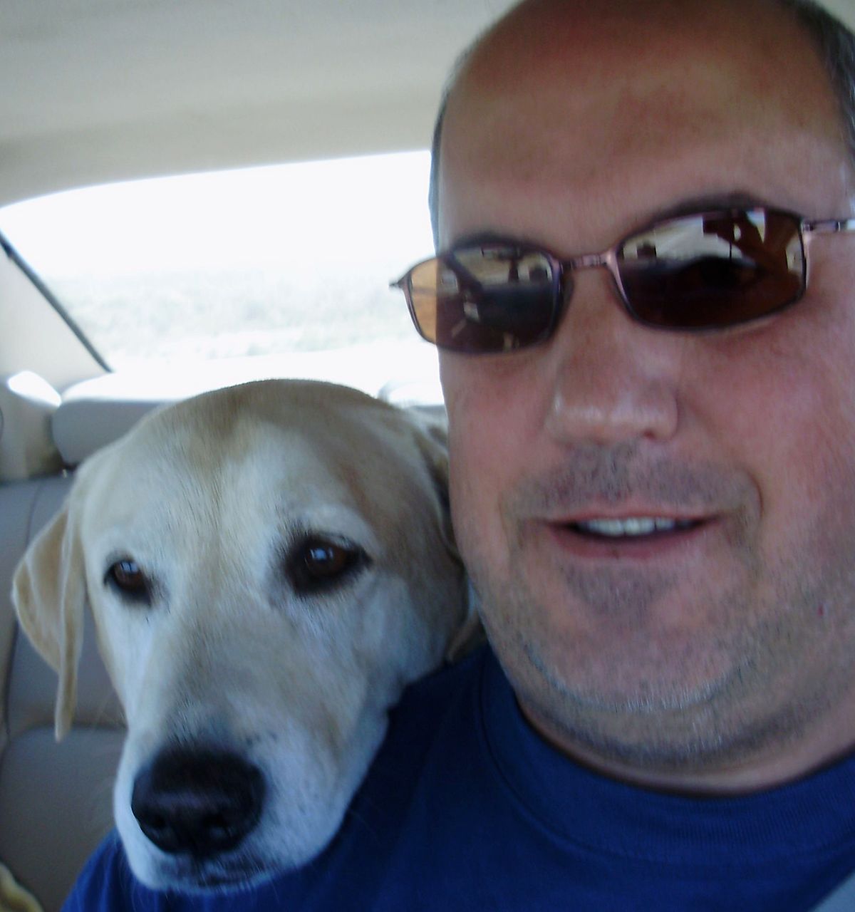 My 2001 Cadillac Seville — Two Tons of Front-Wheel Drive Fun On The Autocross 3 Driver and dog on a road trip