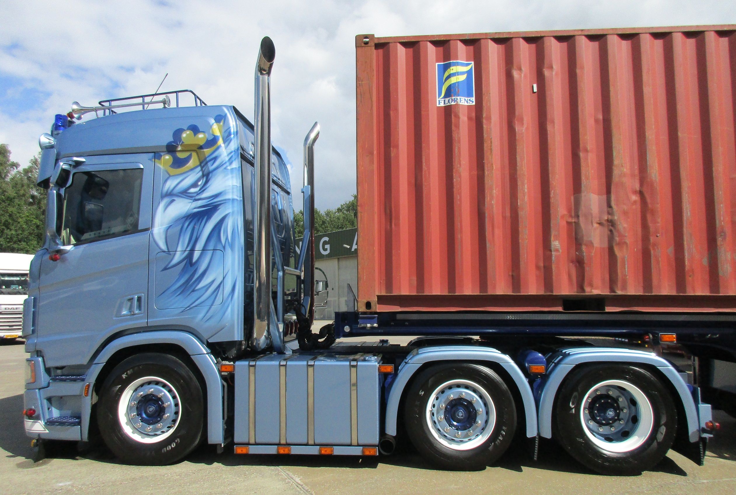 Shipping Container Ecocombi - One Big Rig, Four Vehicle License Plates 3 Trucks@Twenthe 2026 - Scania R520 - Jumbo - D-TEC shipping container EcoCombi - Sneepels - 3