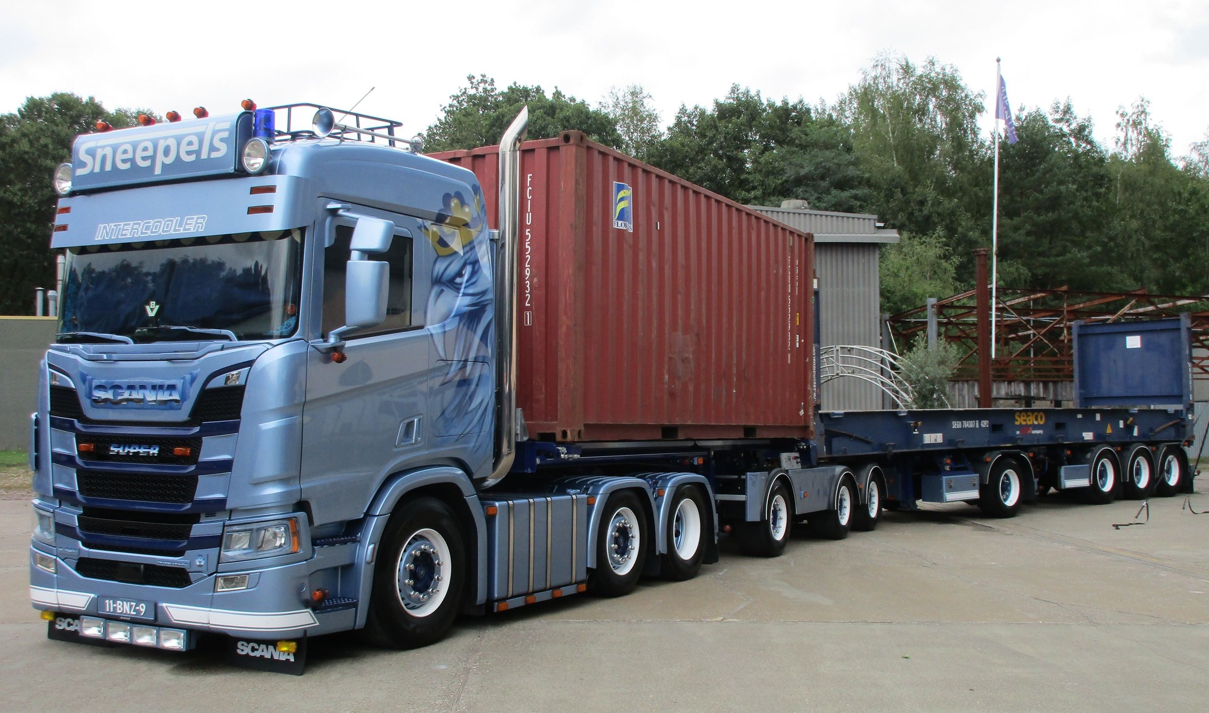 Shipping Container Ecocombi - One Big Rig, Four Vehicle License Plates 1 Trucks@Twenthe 2026 - Scania R520 - Jumbo - D-TEC shipping container EcoCombi - Sneepels - 1