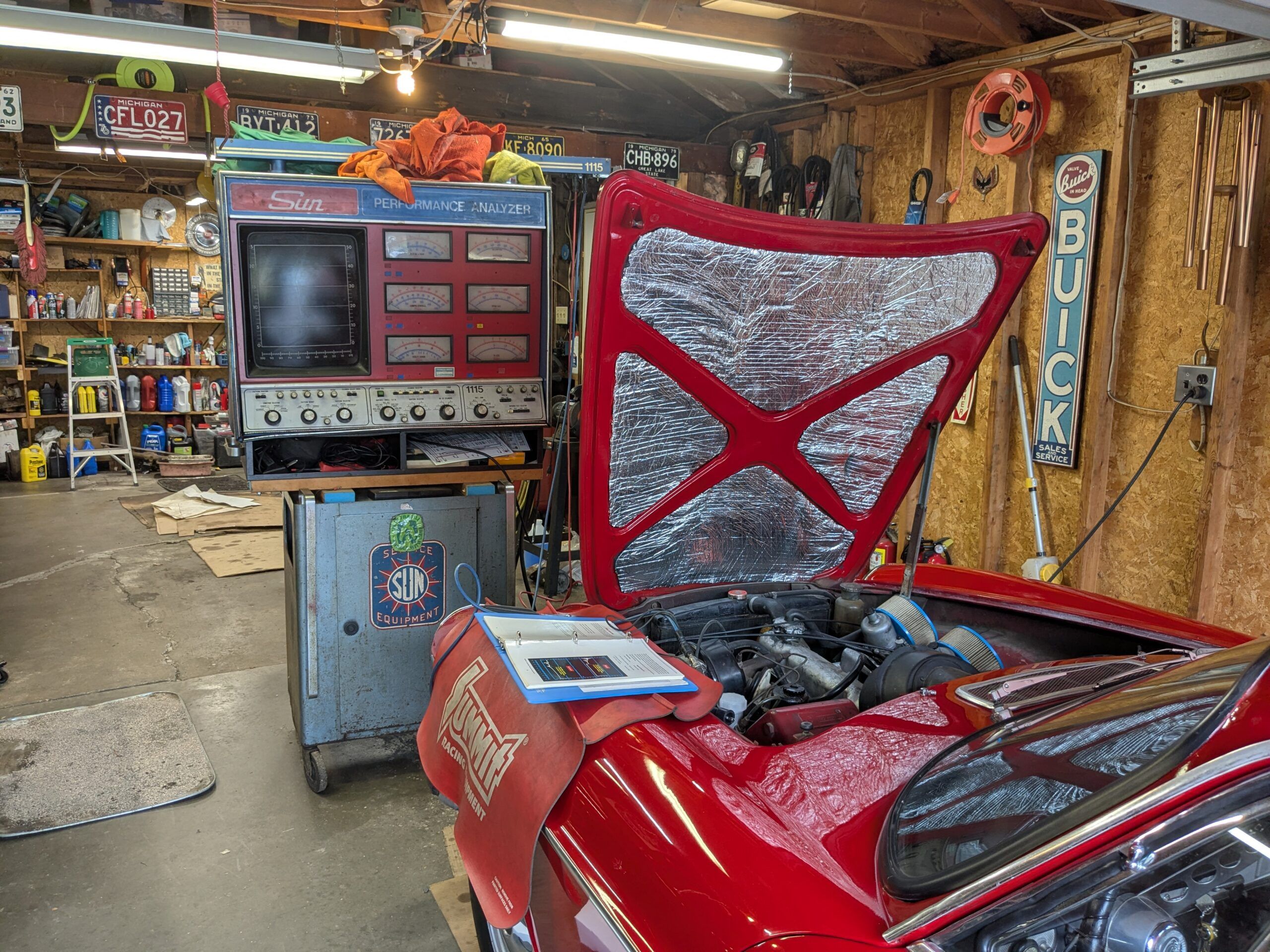 My 1967 Volvo 1800S: A Year After Its Purchase, I No Longer Completely Regret It 13 Red 1967 Volvo 1800S connected to a Sun Ignition Analyzer