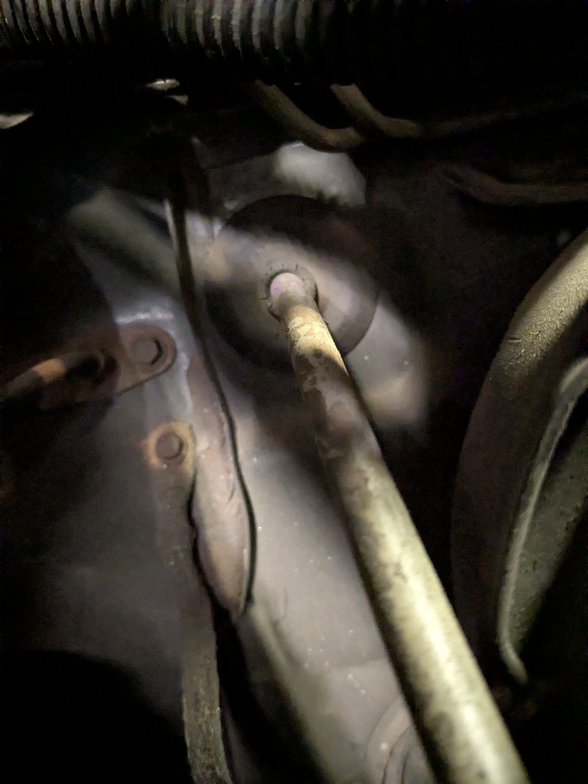 1988 Mustang GT Convertible: Why It Took Over Two Hours To Replace The Speedometer Cable 10 Speedometer cable grommet in firewall of 1988 Mustang GT